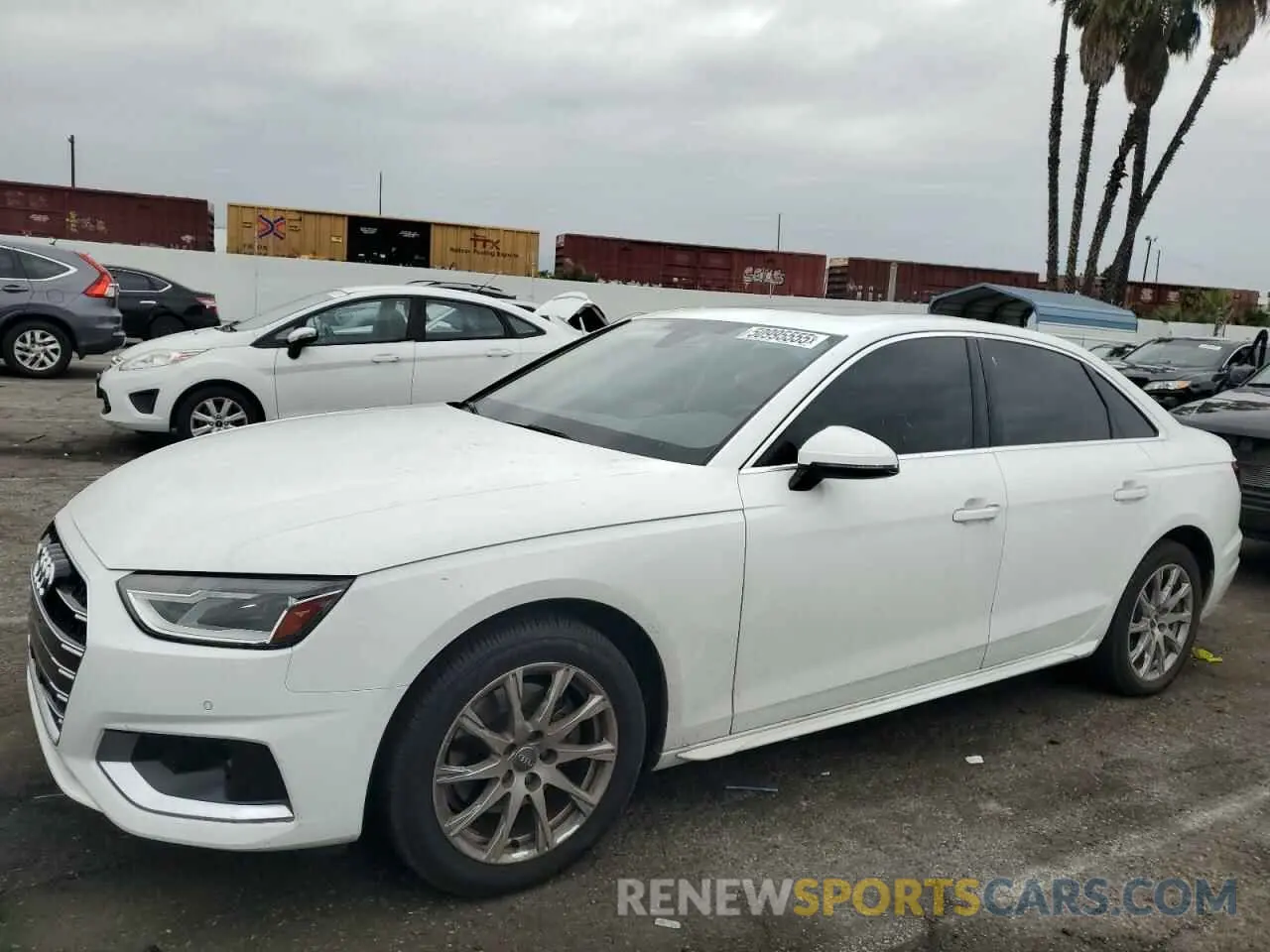 1 Photograph of a damaged car WAUABAF41MA025243 AUDI A4 2021