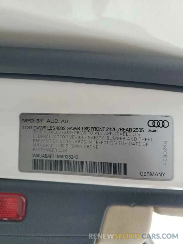 12 Photograph of a damaged car WAUABAF41MA025243 AUDI A4 2021