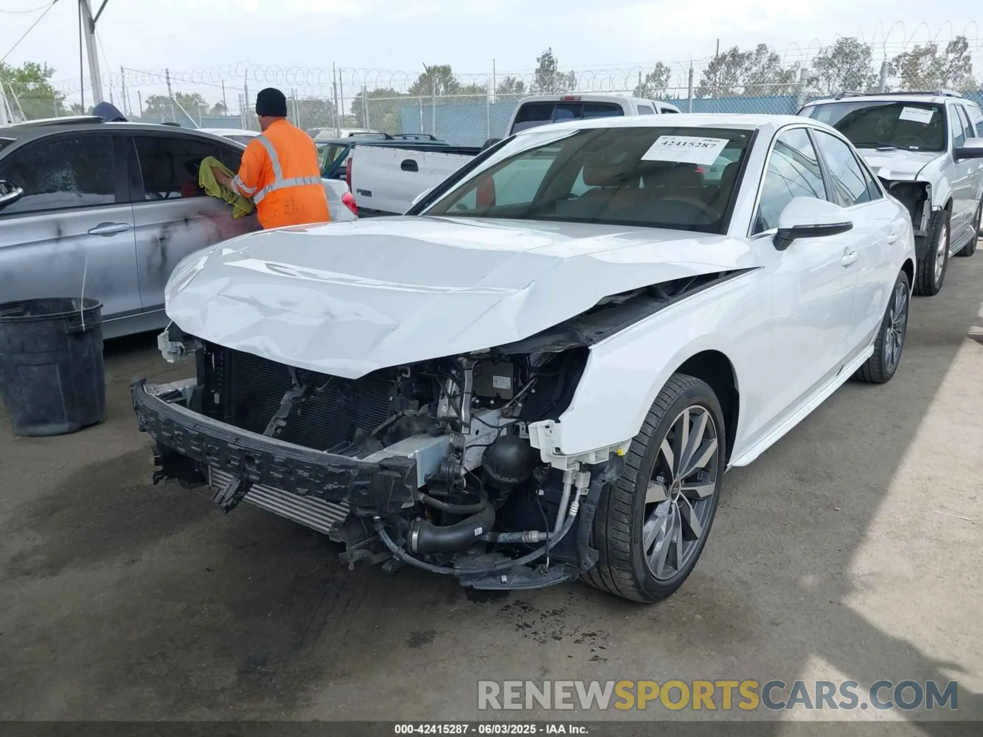 2 Photograph of a damaged car WAUABAF44MN007277 AUDI A4 2021