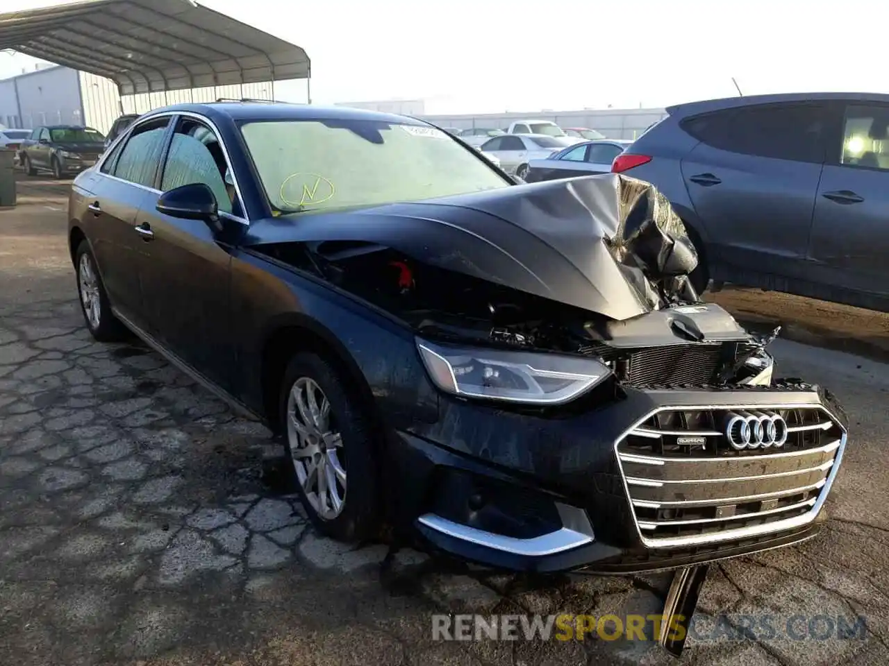 1 Photograph of a damaged car WAUABAF45MA043860 AUDI A4 2021