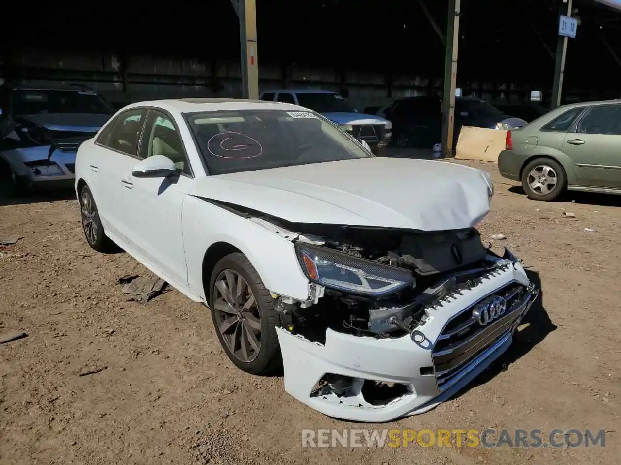 1 Photograph of a damaged car WAUABAF46MA066046 AUDI A4 2021