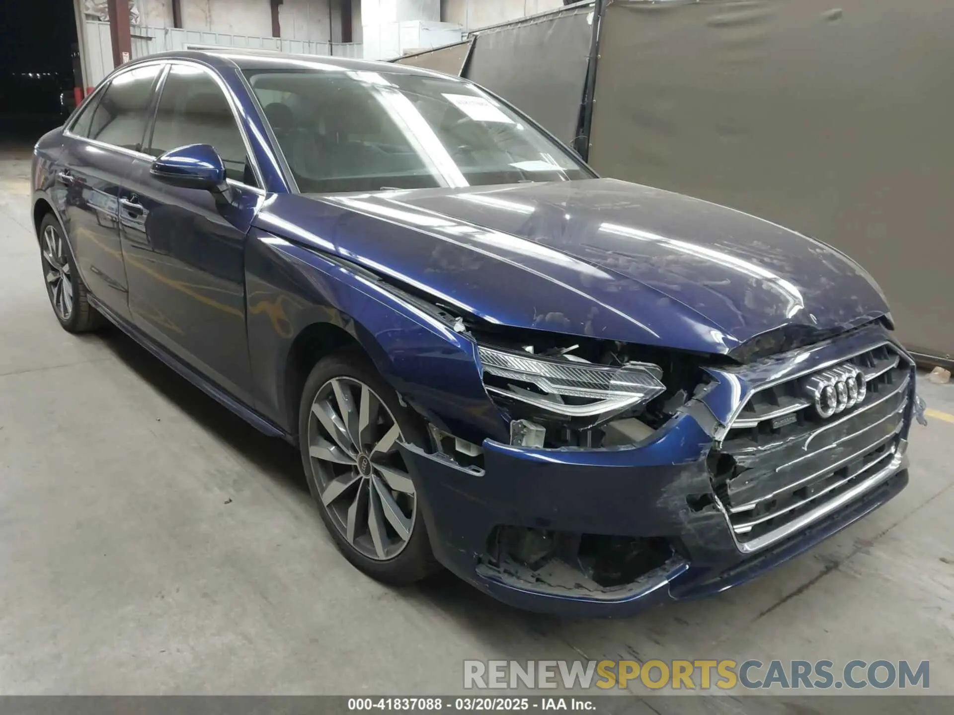 1 Photograph of a damaged car WAUABAF46MA086264 AUDI A4 2021