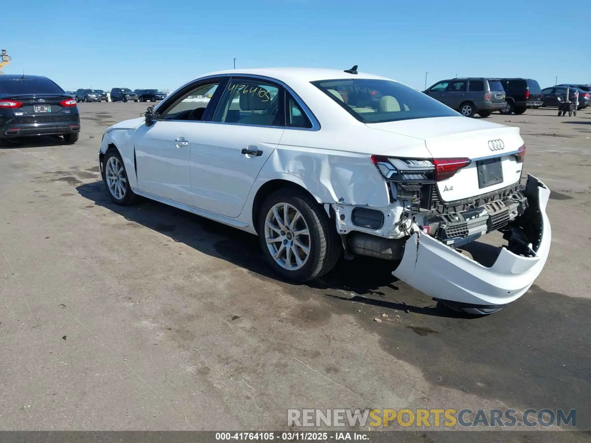 3 Photograph of a damaged car WAUABAF48MA087027 AUDI A4 2021