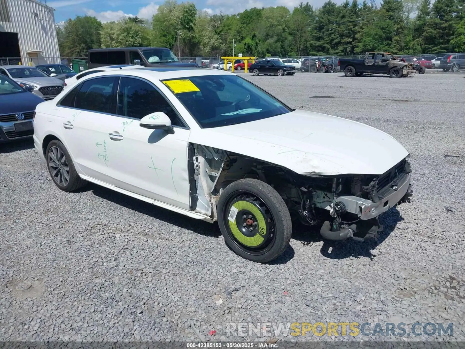 1 Photograph of a damaged car WAUBBAF46MN008077 AUDI A4 2021