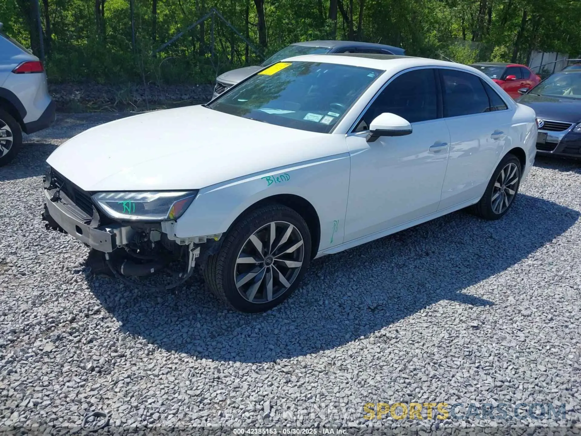 2 Photograph of a damaged car WAUBBAF46MN008077 AUDI A4 2021