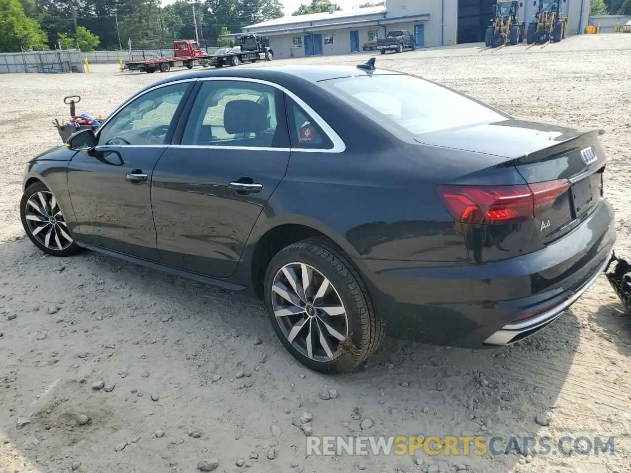 2 Photograph of a damaged car WAUBBAF48MA033117 AUDI A4 2021