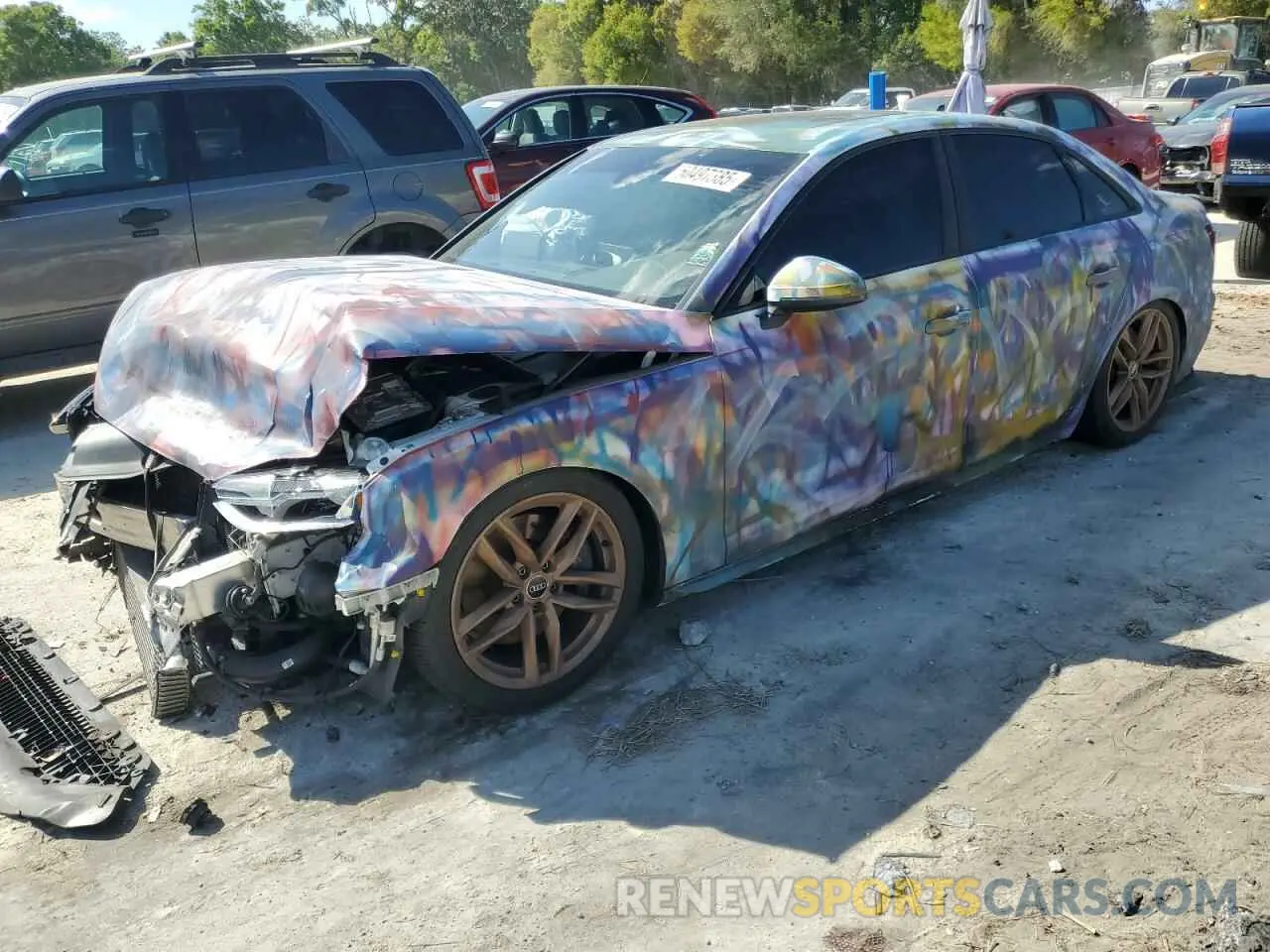 1 Photograph of a damaged car WAUDAAF40MA035343 AUDI A4 2021