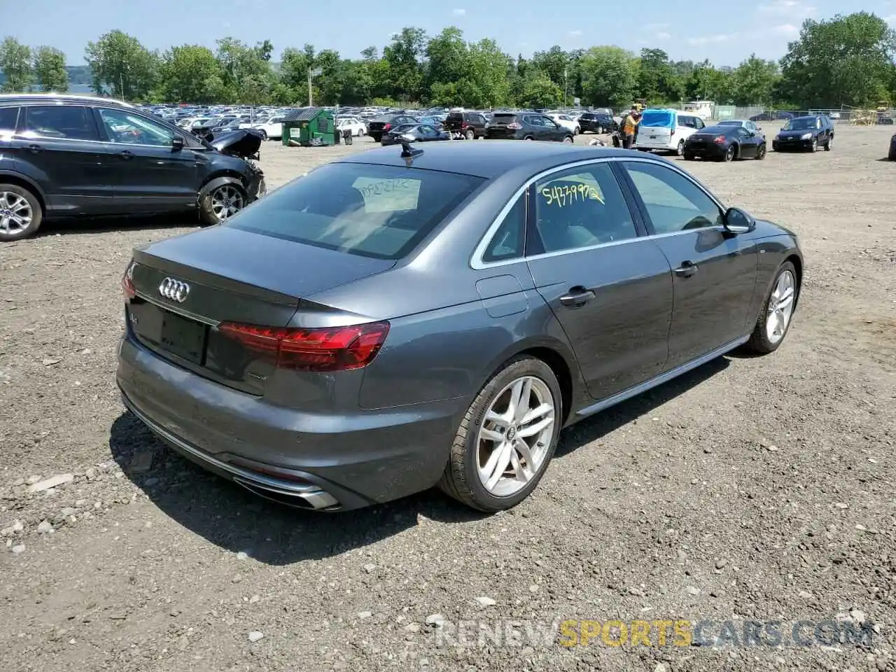 4 Photograph of a damaged car WAUDAAF41MA029731 AUDI A4 2021