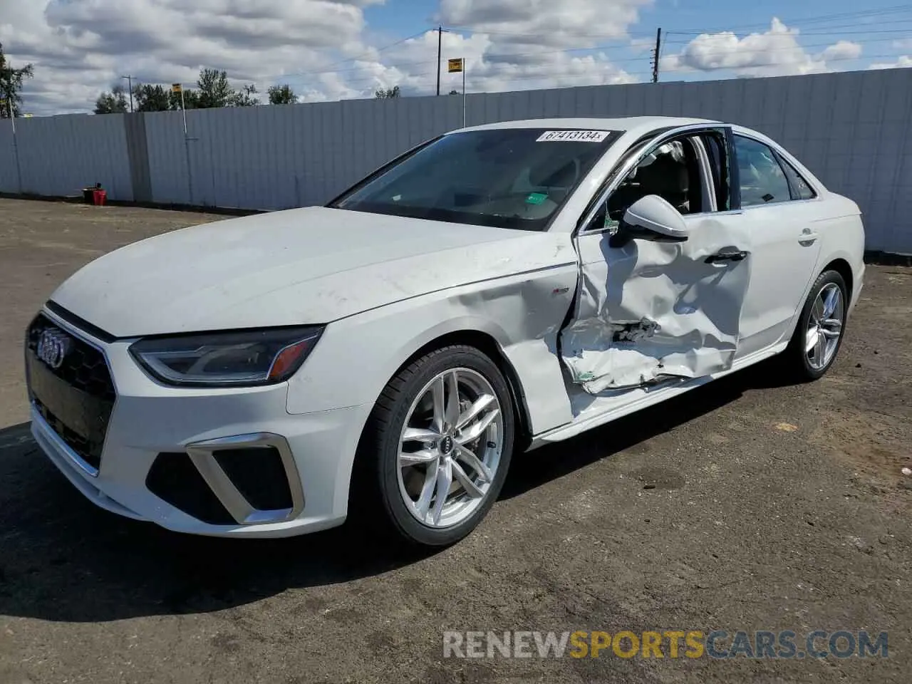 1 Photograph of a damaged car WAUDAAF41MN006085 AUDI A4 2021
