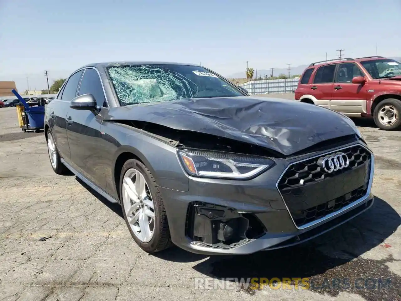 1 Photograph of a damaged car WAUDAAF46MN001822 AUDI A4 2021