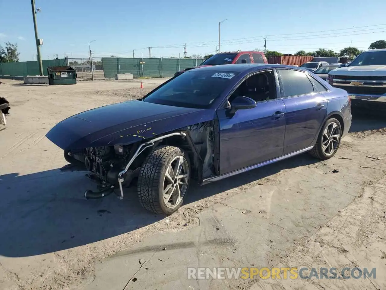 1 Photograph of a damaged car WAUEAAF40MA017817 AUDI A4 2021