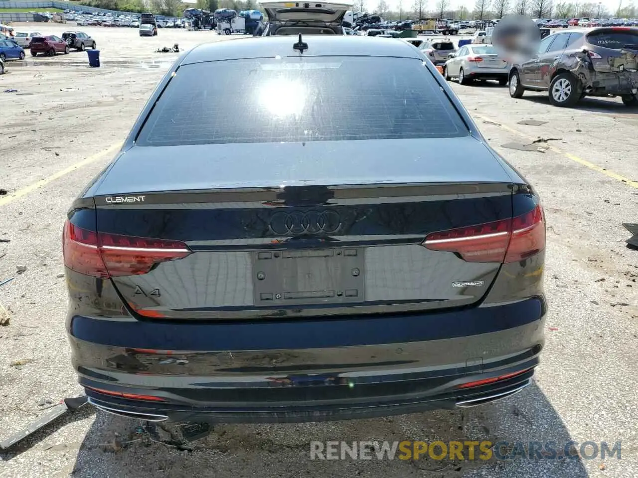 6 Photograph of a damaged car WAUEAAF49MA079393 AUDI A4 2021