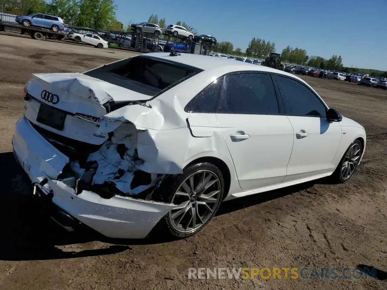 3 Photograph of a damaged car WAUFAAF4XMA075566 AUDI A4 2021