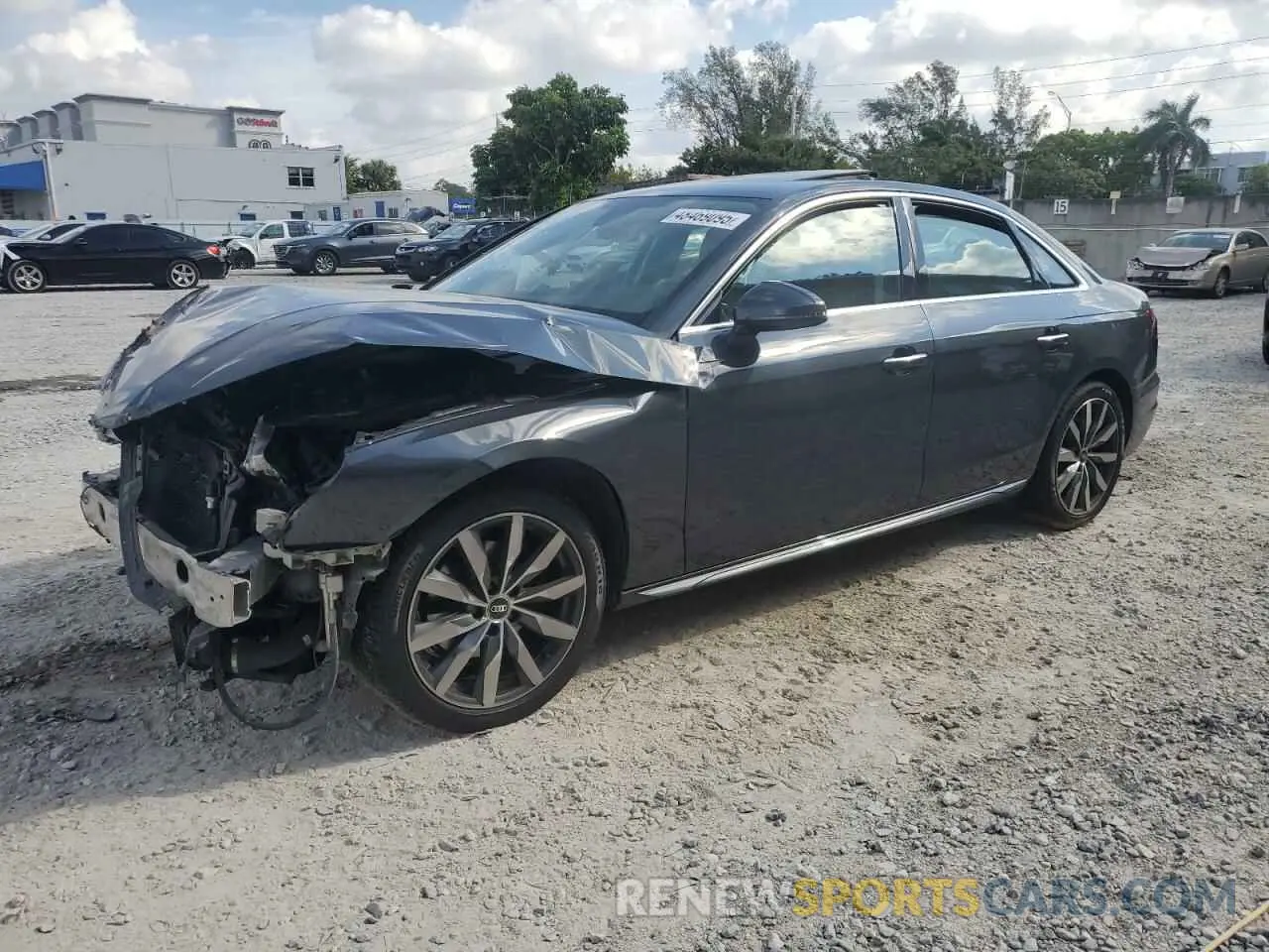 1 Photograph of a damaged car WAUABAF43NA006338 AUDI A4 2022