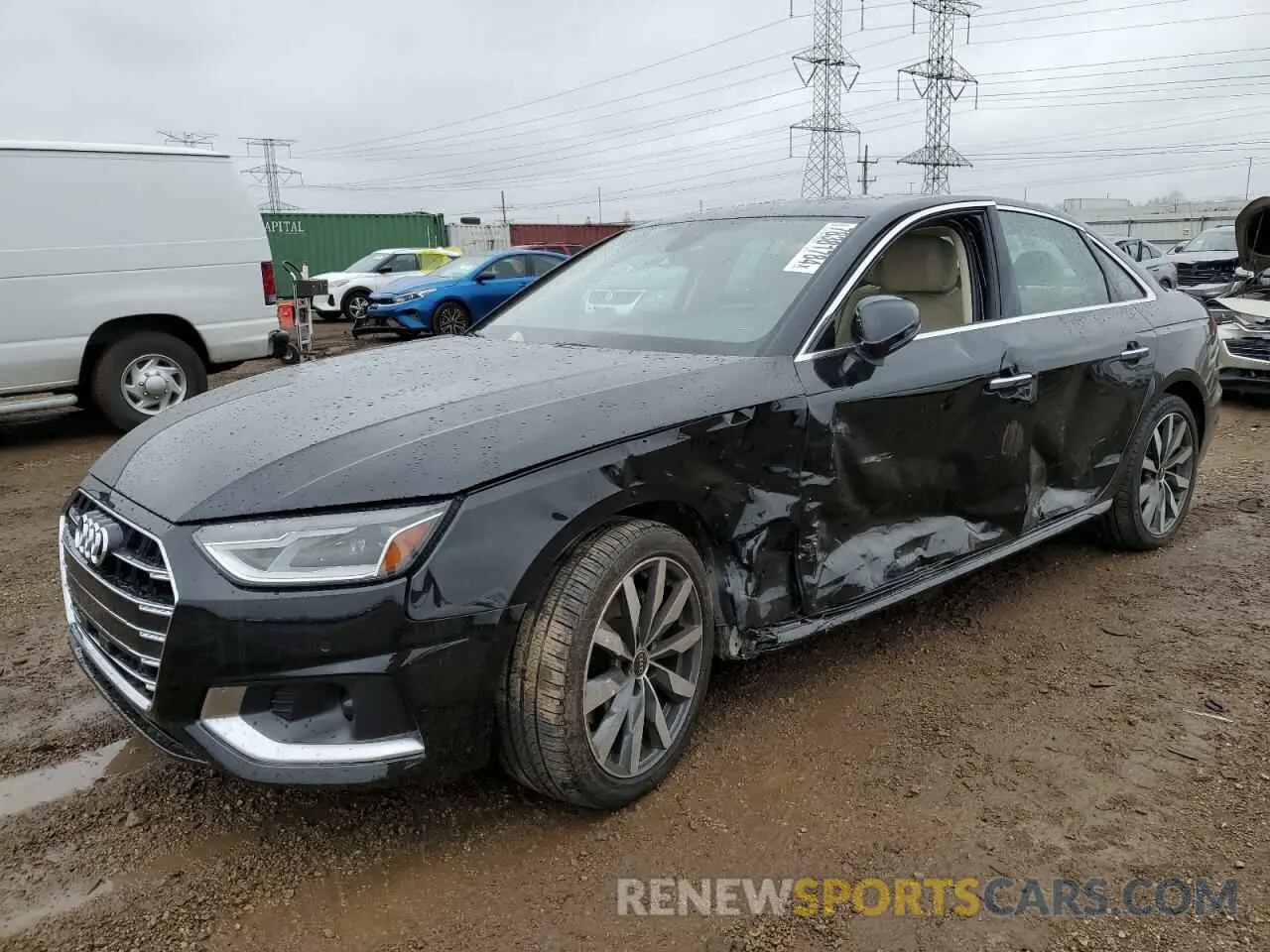 1 Photograph of a damaged car WAUABAF43NN001312 AUDI A4 2022