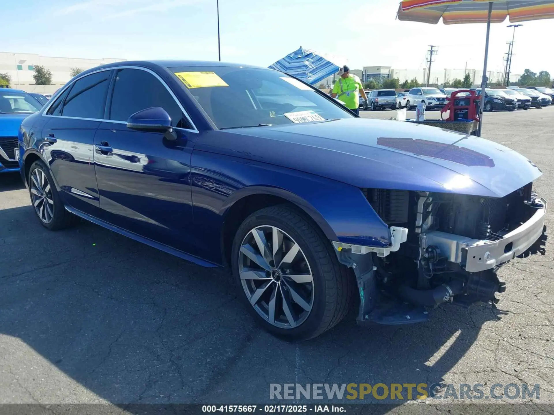 1 Photograph of a damaged car WAUABAF44NA016800 AUDI A4 2022