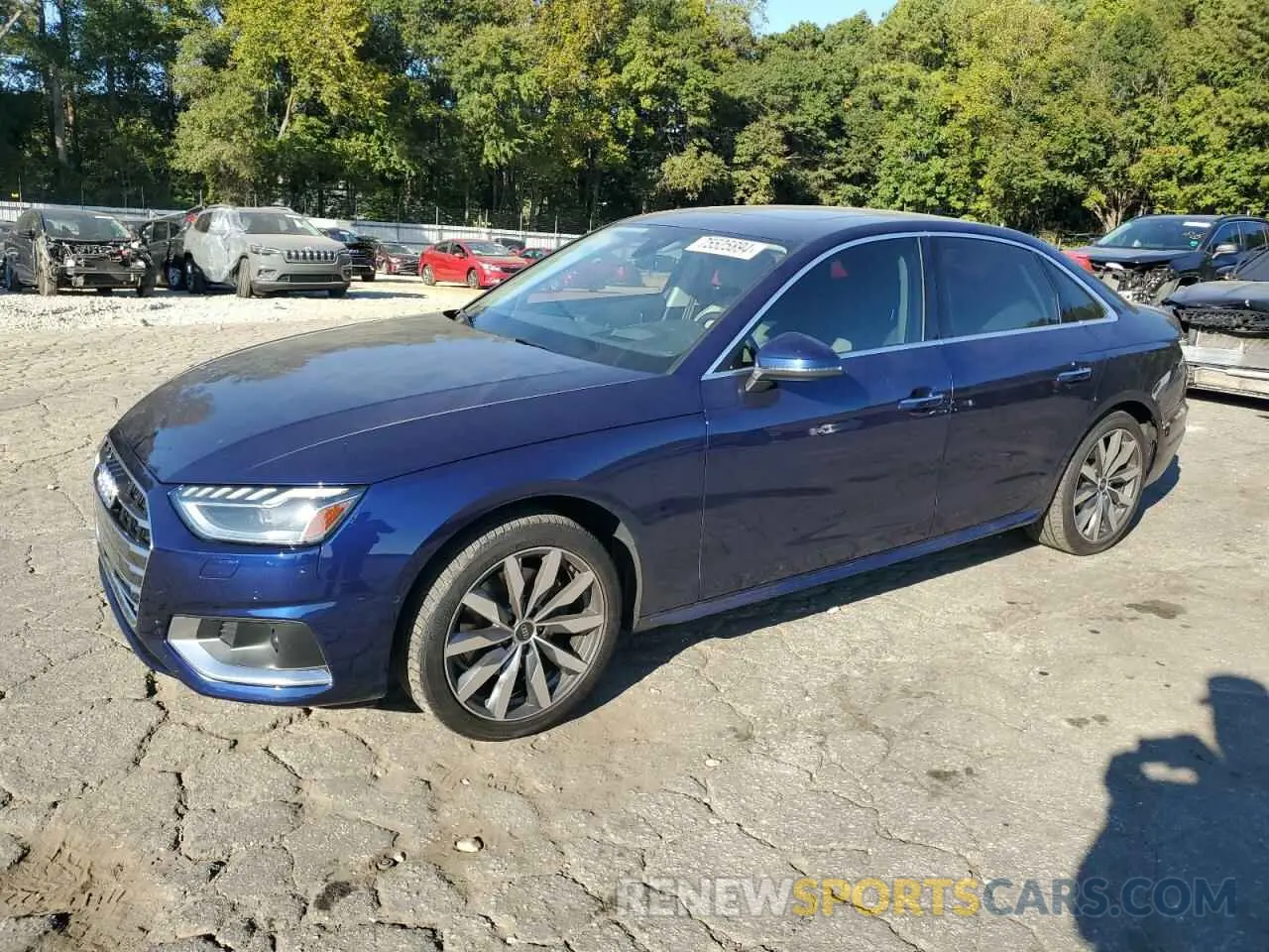 1 Photograph of a damaged car WAUCBAF45NN001918 AUDI A4 2022