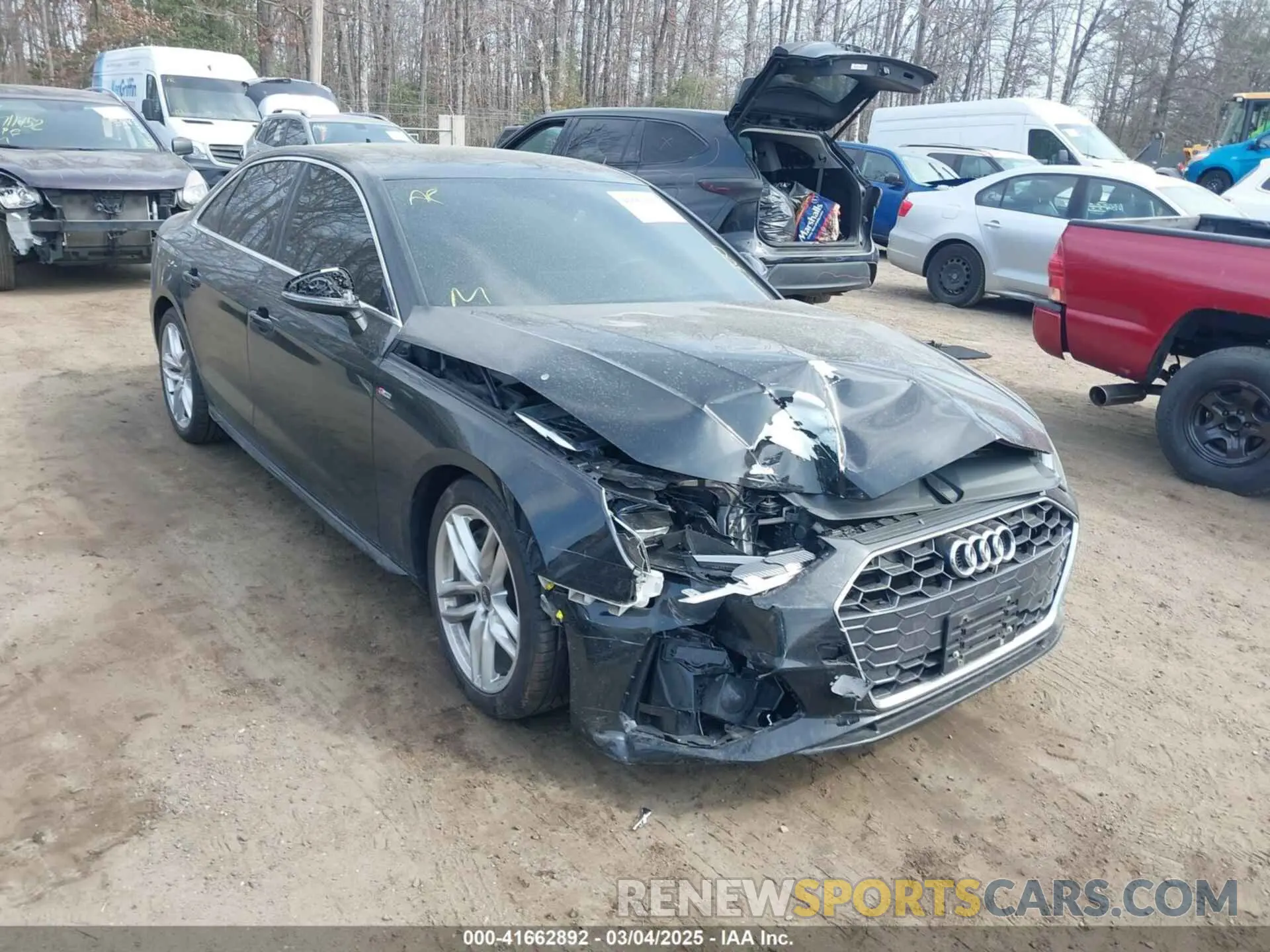 1 Photograph of a damaged car WAUDAAF47NN010899 AUDI A4 2022