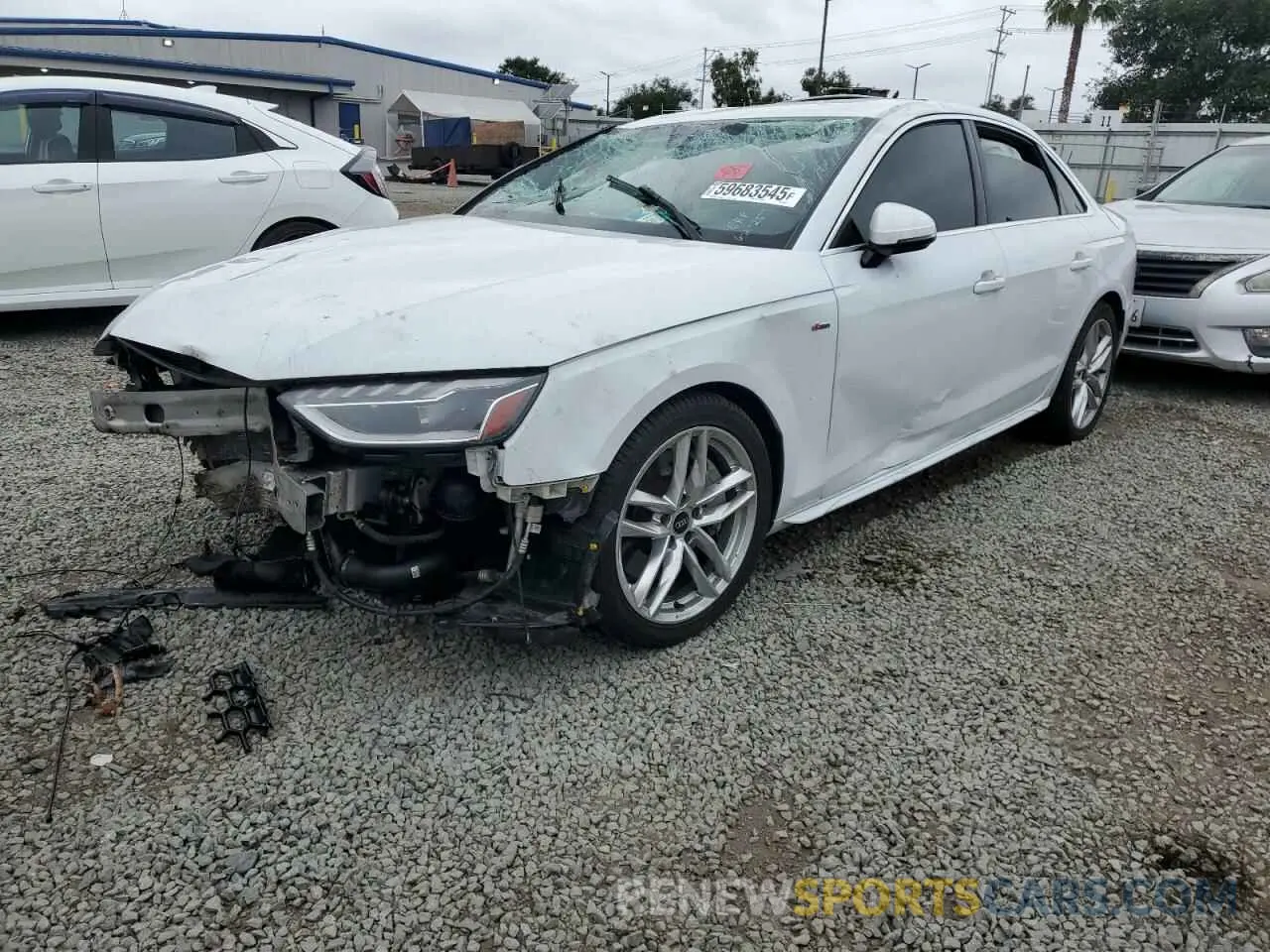 1 Photograph of a damaged car WAUEAAF41NN014810 AUDI A4 2022