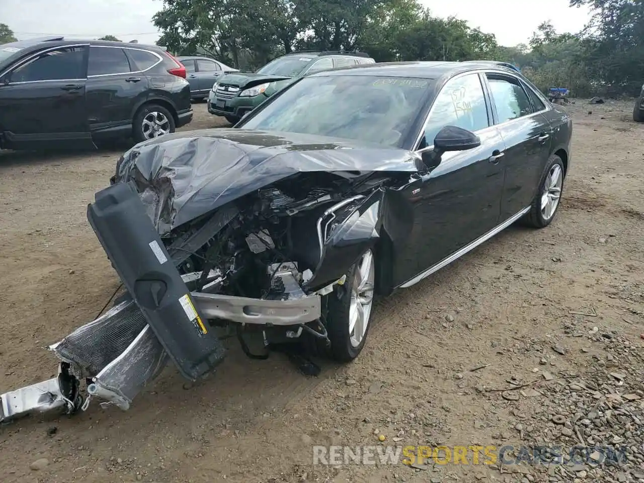 2 Photograph of a damaged car WAUEAAF42NN007462 AUDI A4 2022