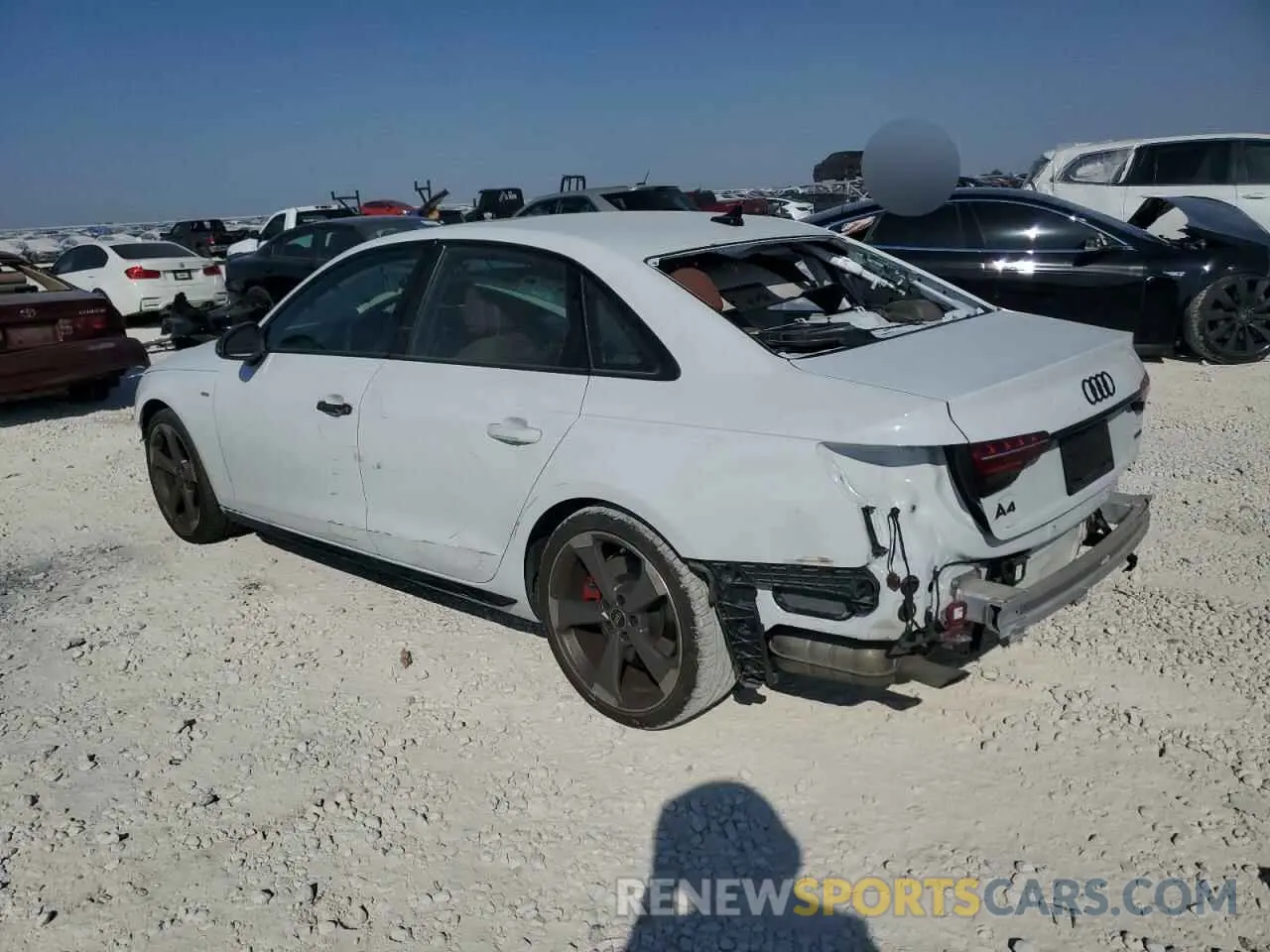 2 Photograph of a damaged car WAUEAAF42NN013374 AUDI A4 2022
