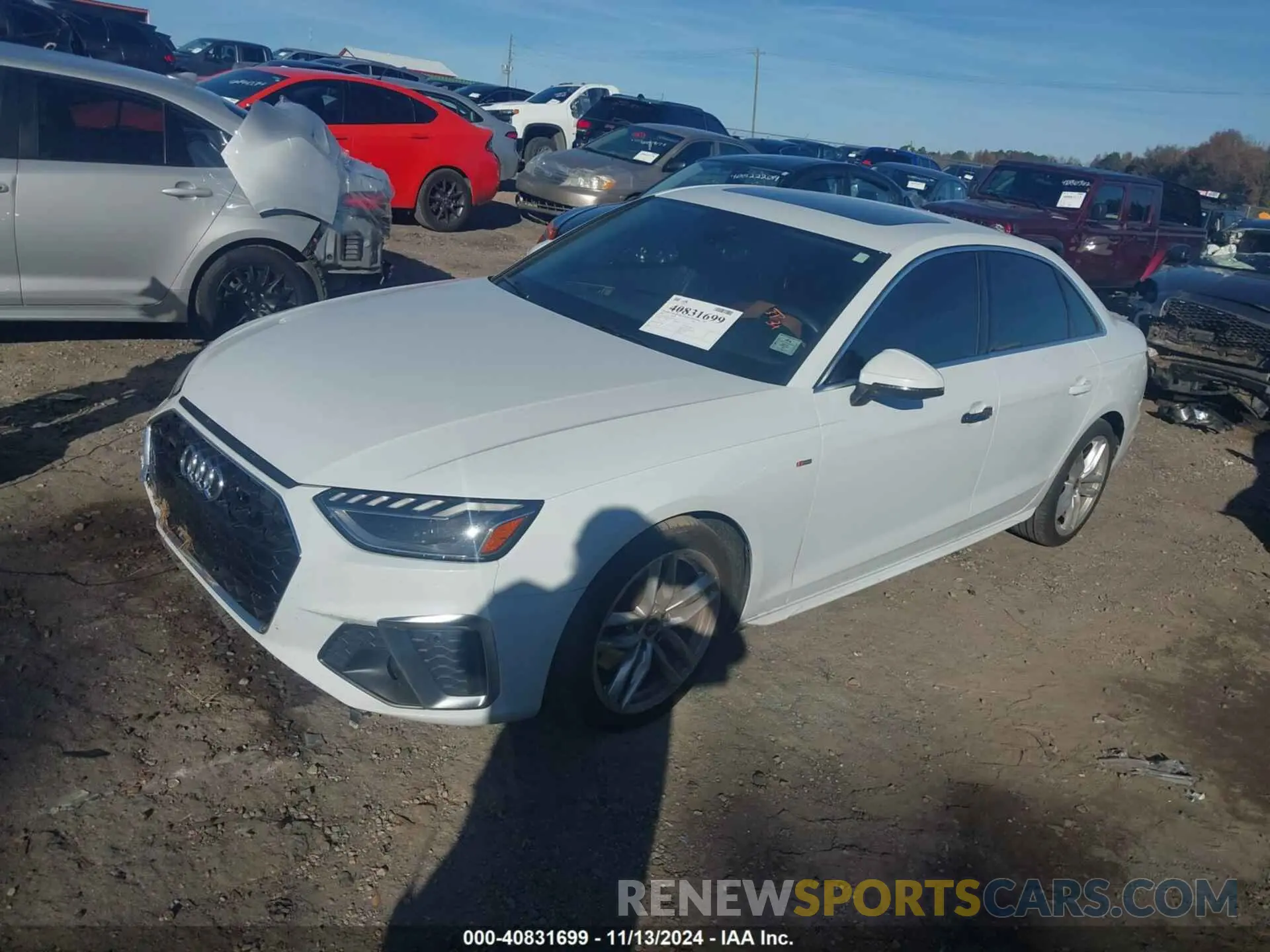 2 Photograph of a damaged car WAUEAAF42NN014492 AUDI A4 2022