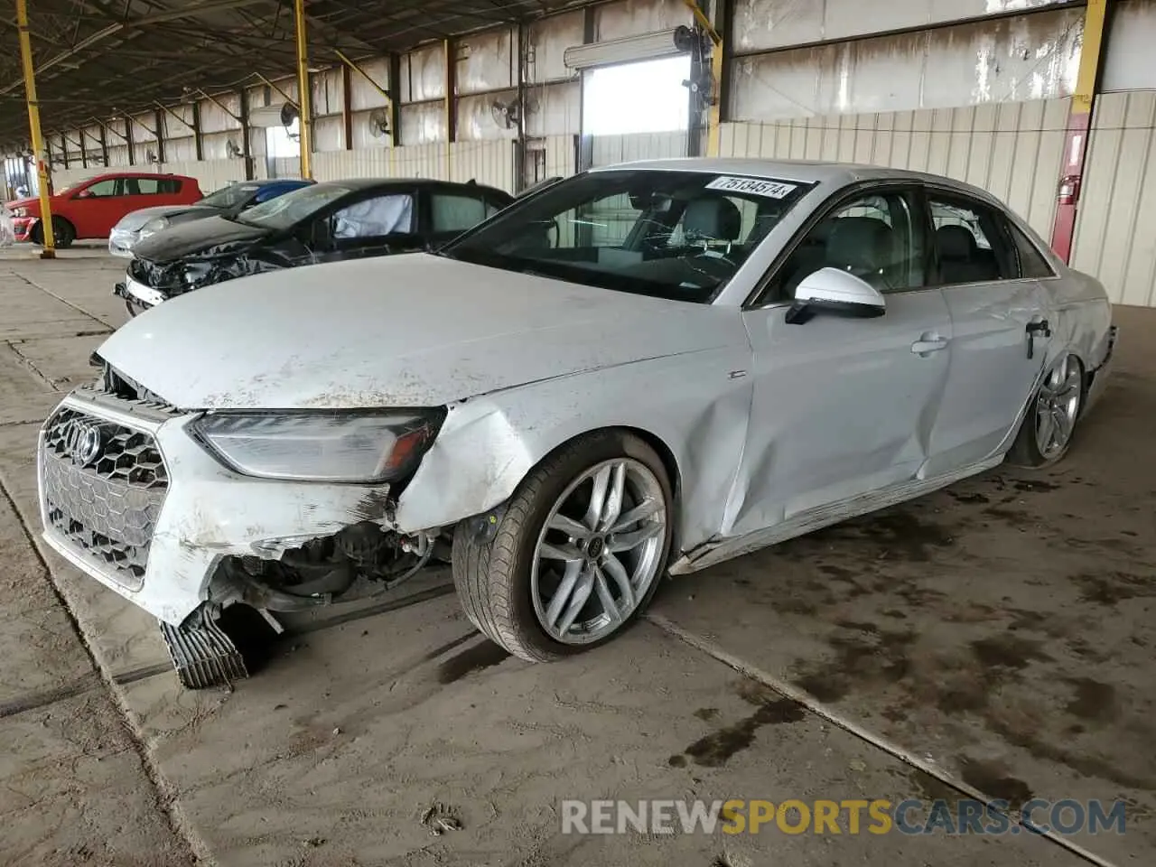 1 Photograph of a damaged car WAUEAAF43NN013478 AUDI A4 2022