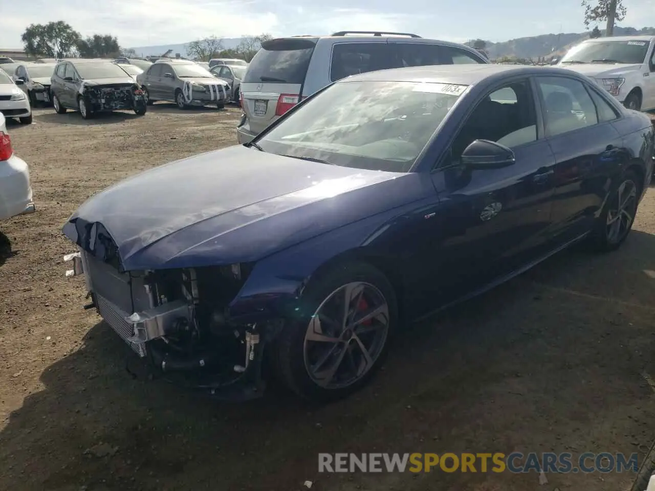 1 Photograph of a damaged car WAUEAAF48NN006557 AUDI A4 2022