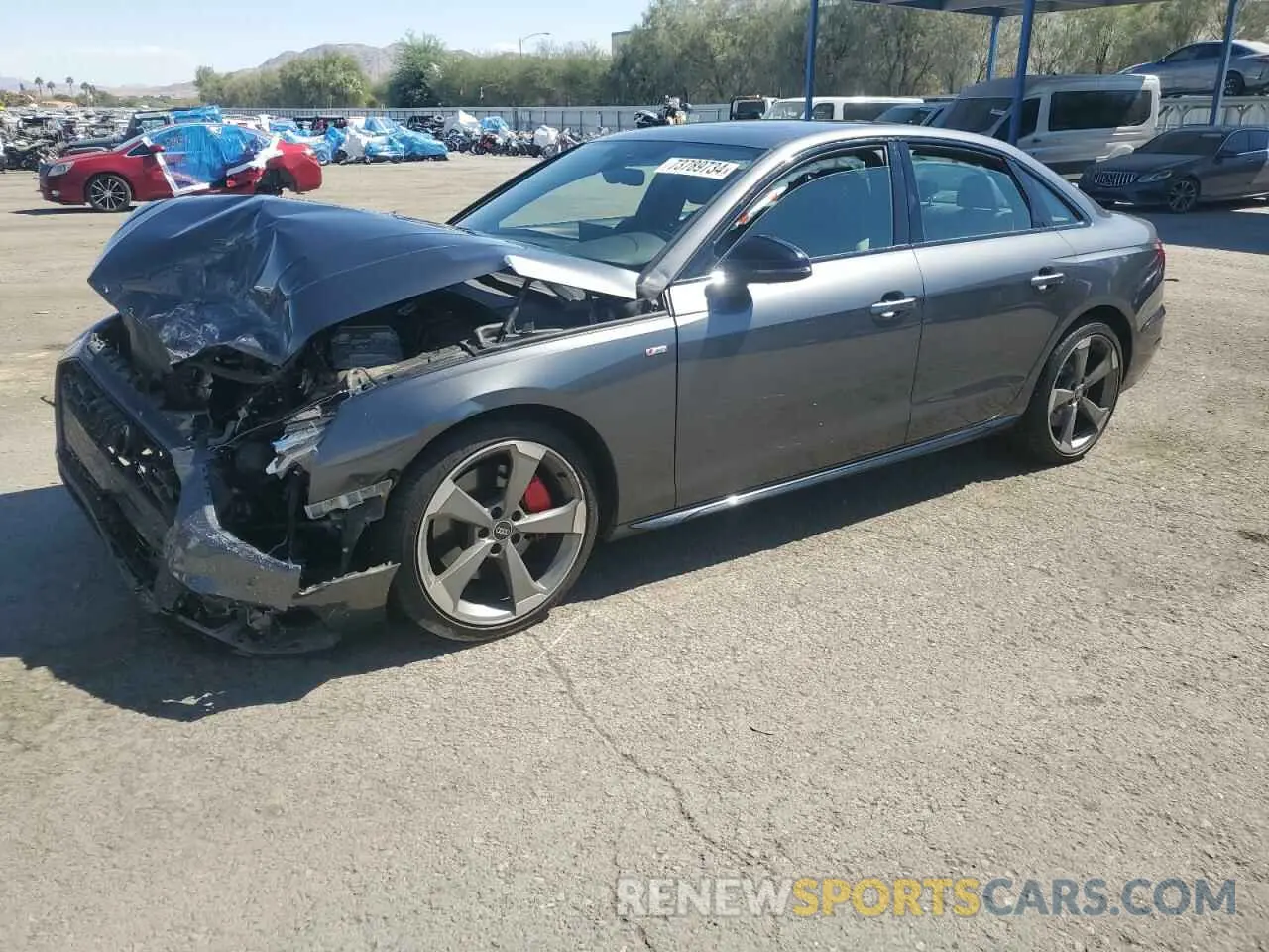 1 Photograph of a damaged car WAUEAAF4XNN007452 AUDI A4 2022