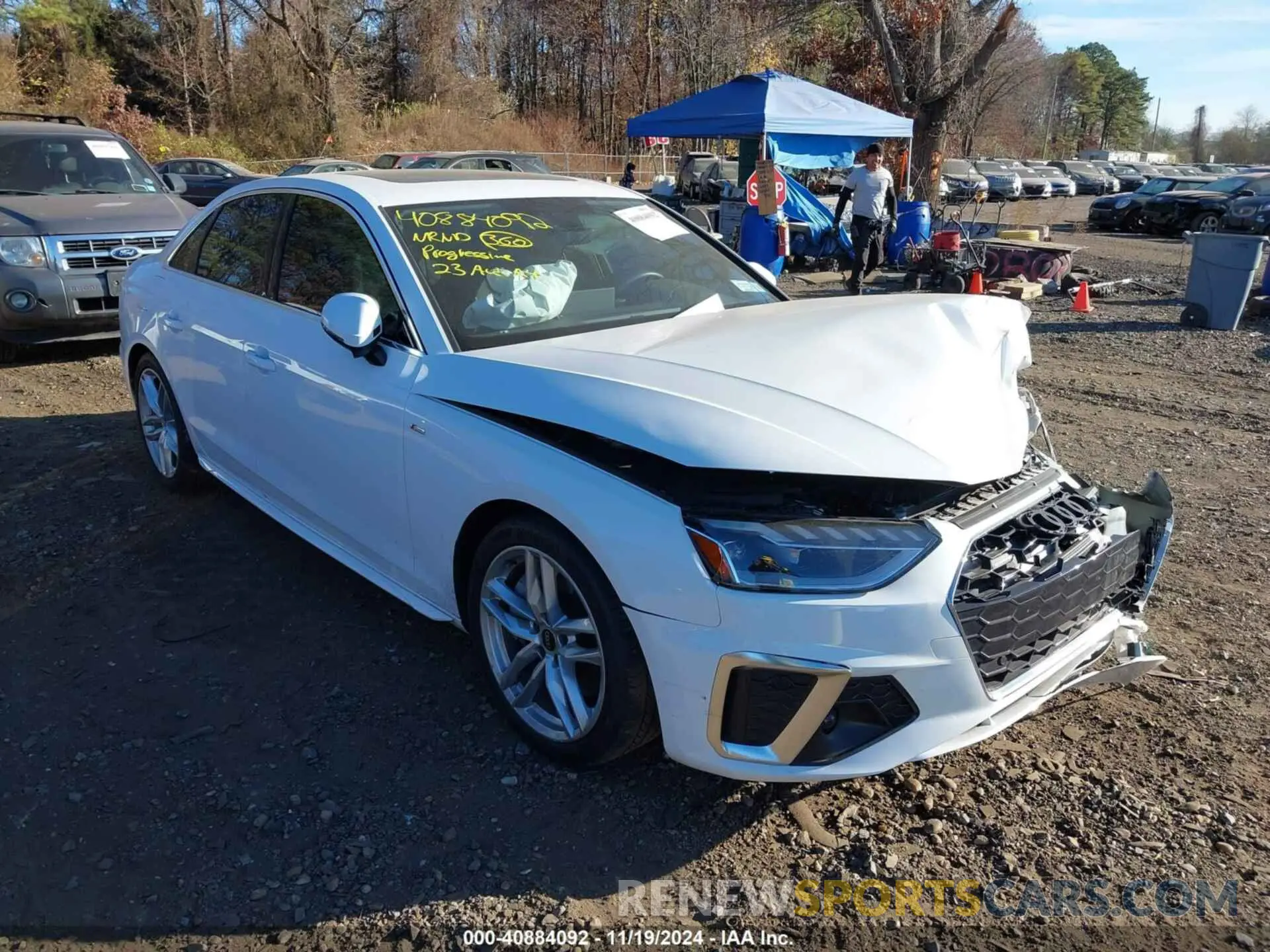 1 Photograph of a damaged car WAUEAAF40PN009794 AUDI A4 2023