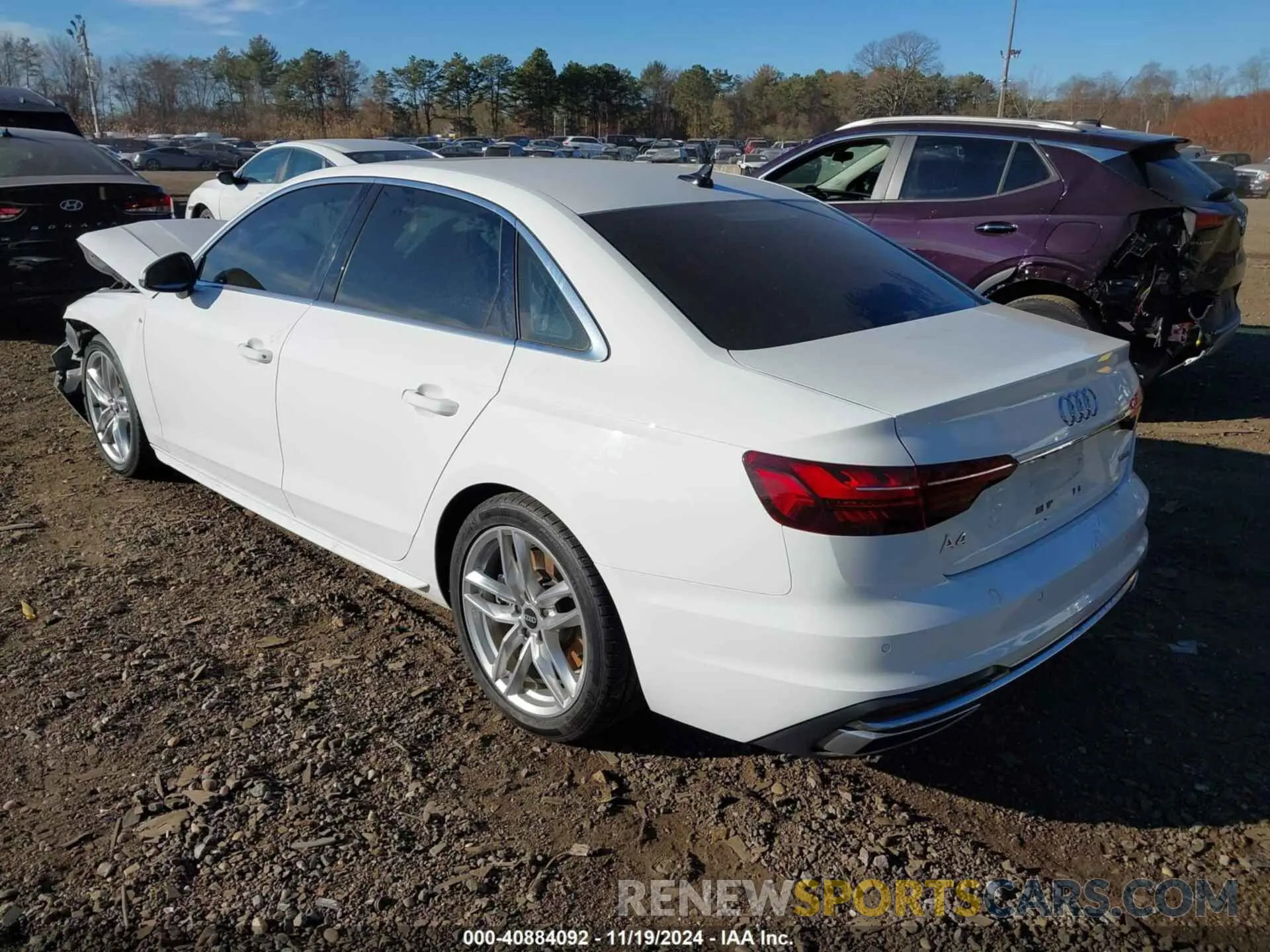 3 Photograph of a damaged car WAUEAAF40PN009794 AUDI A4 2023