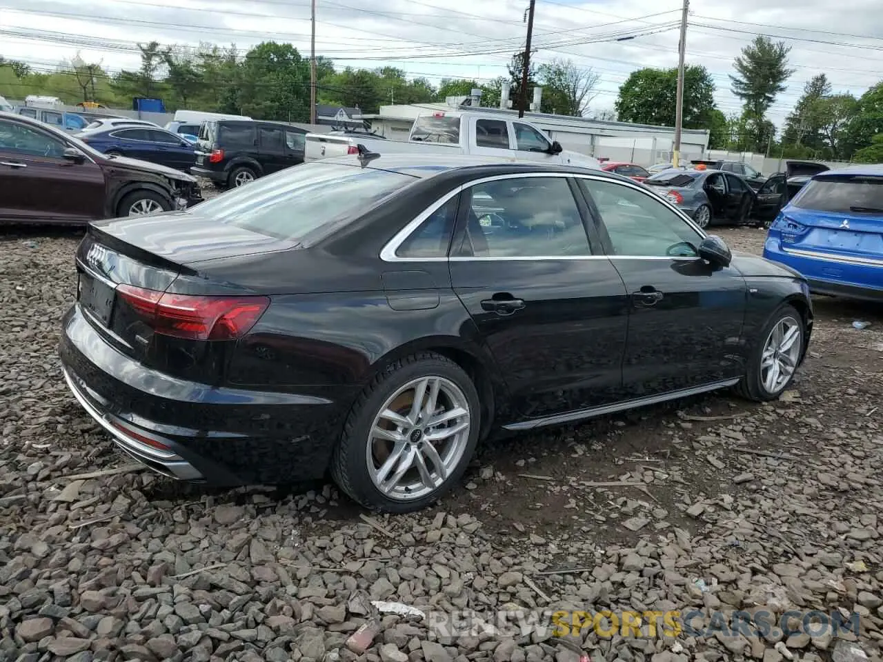 3 Photograph of a damaged car WAUEAAF40PN016504 AUDI A4 2023