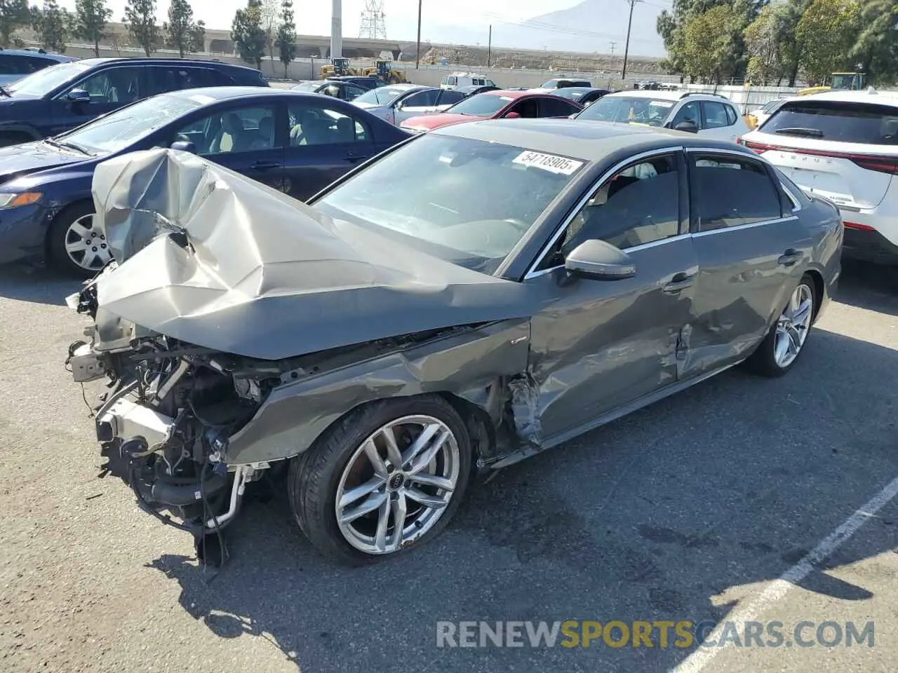 1 Photograph of a damaged car WAUEAAF43PN014620 AUDI A4 2023