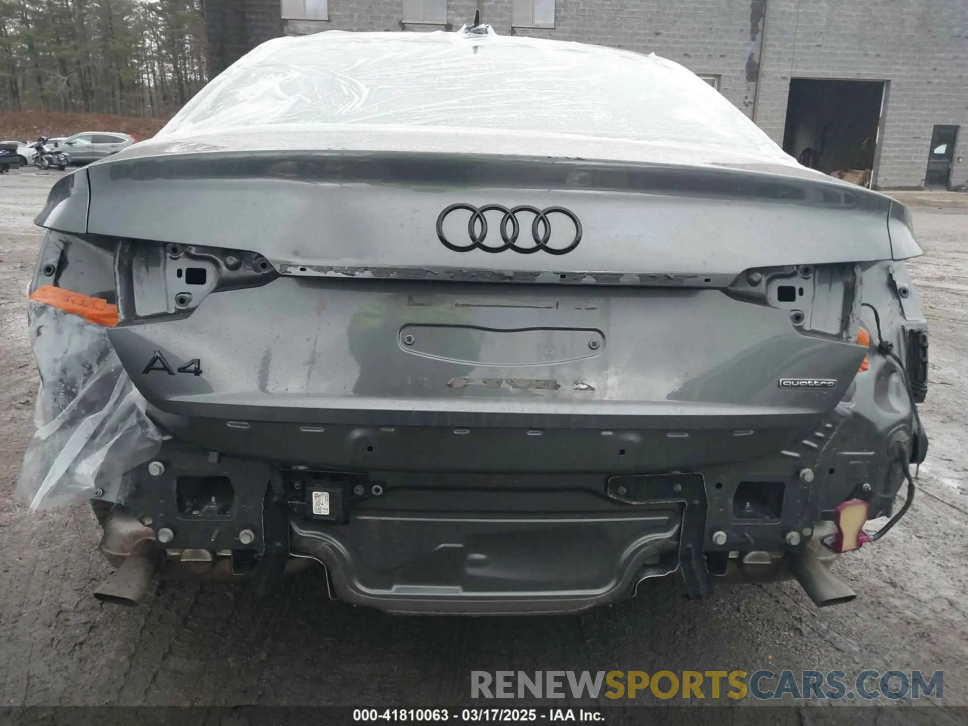 6 Photograph of a damaged car WAUEAAF47PA008598 AUDI A4 2023