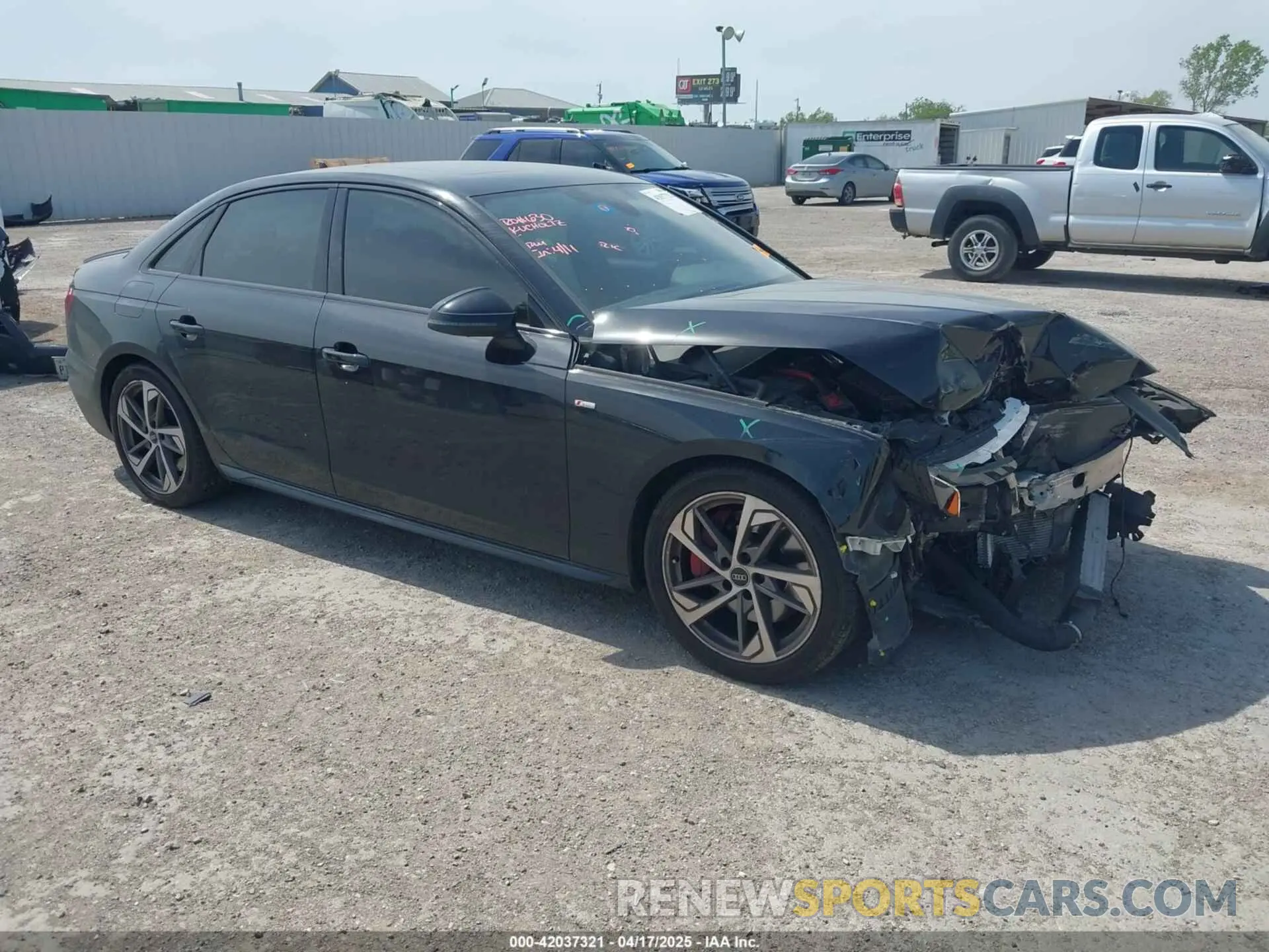 1 Photograph of a damaged car WAUEAAF48PA009002 AUDI A4 2023