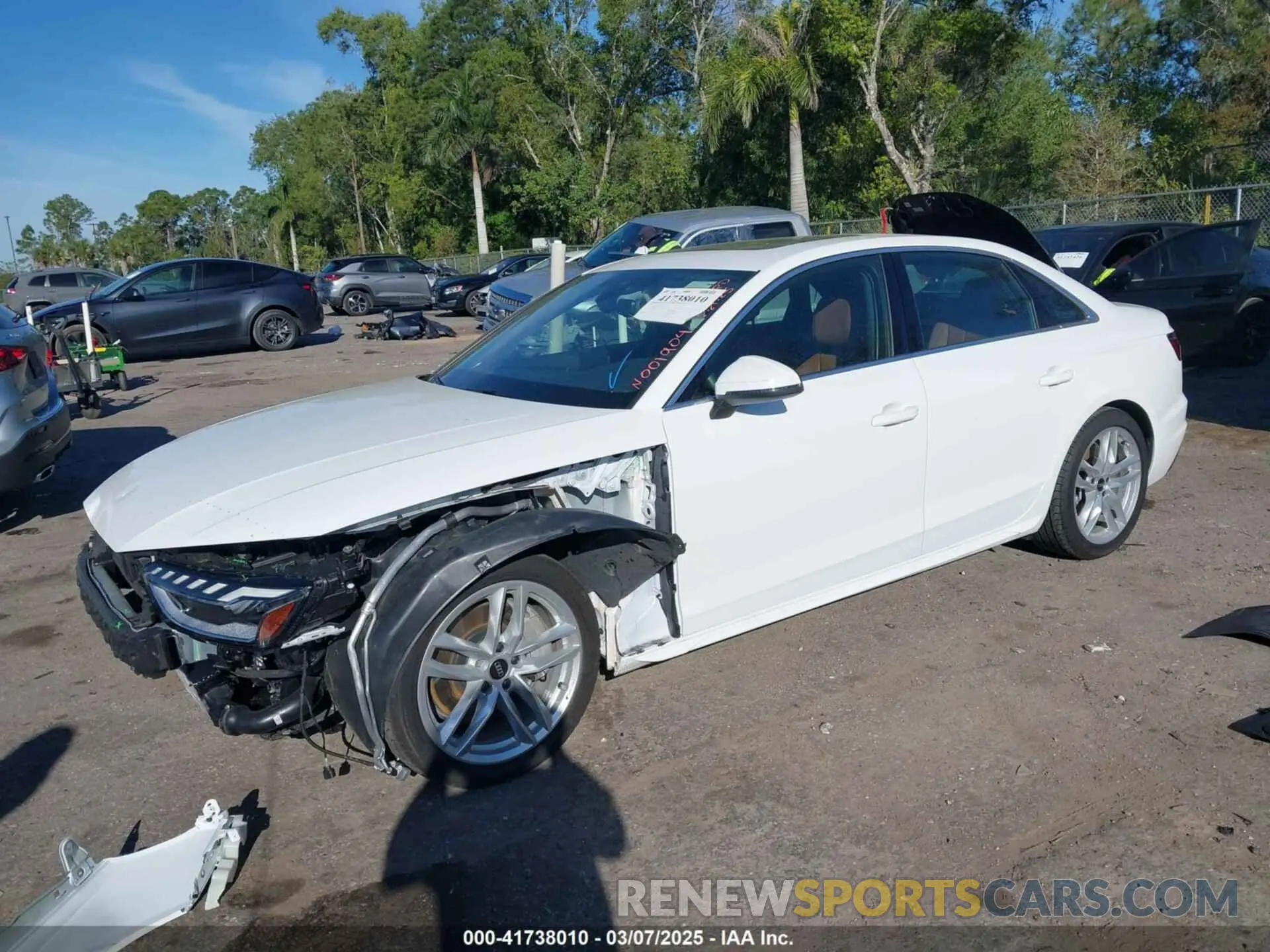 2 Photograph of a damaged car WAUDAAF49RN001904 AUDI A4 2024