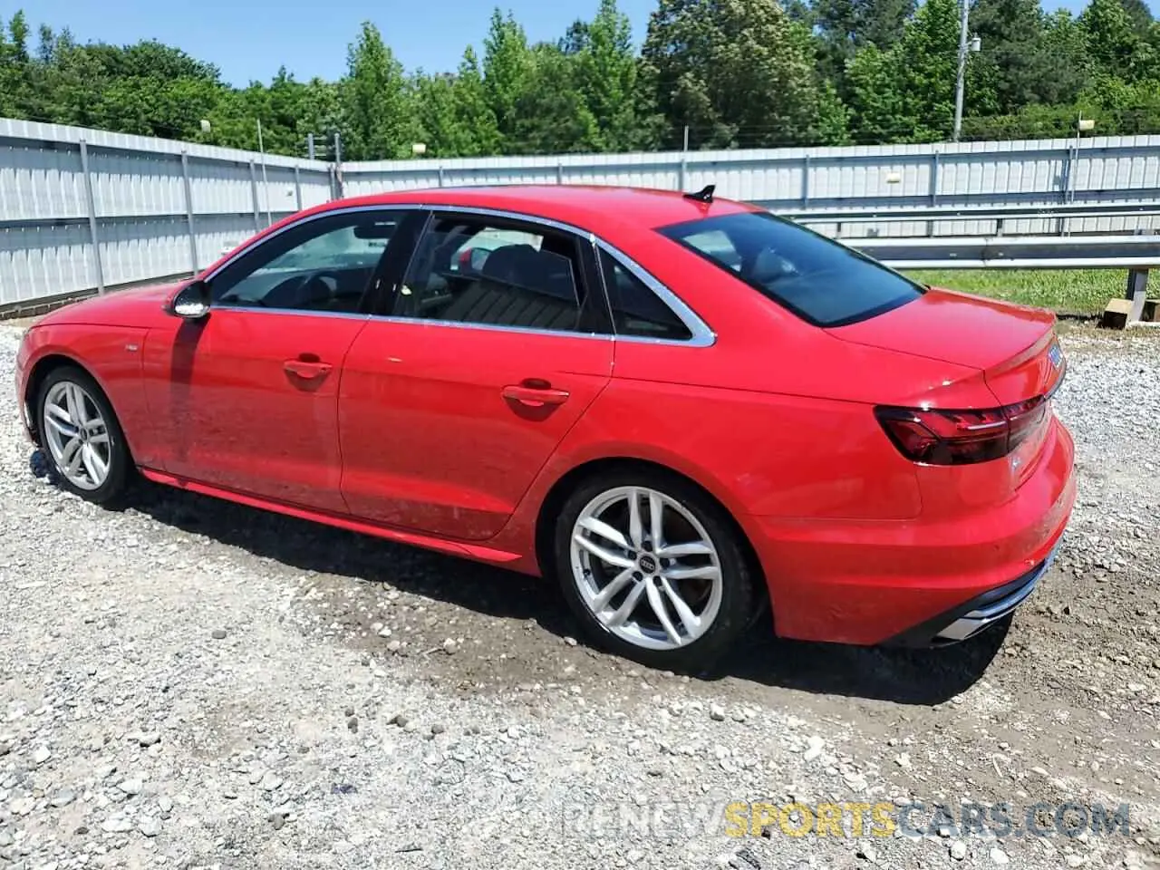 2 Photograph of a damaged car WAUEAAF41RN006180 AUDI A4 2024