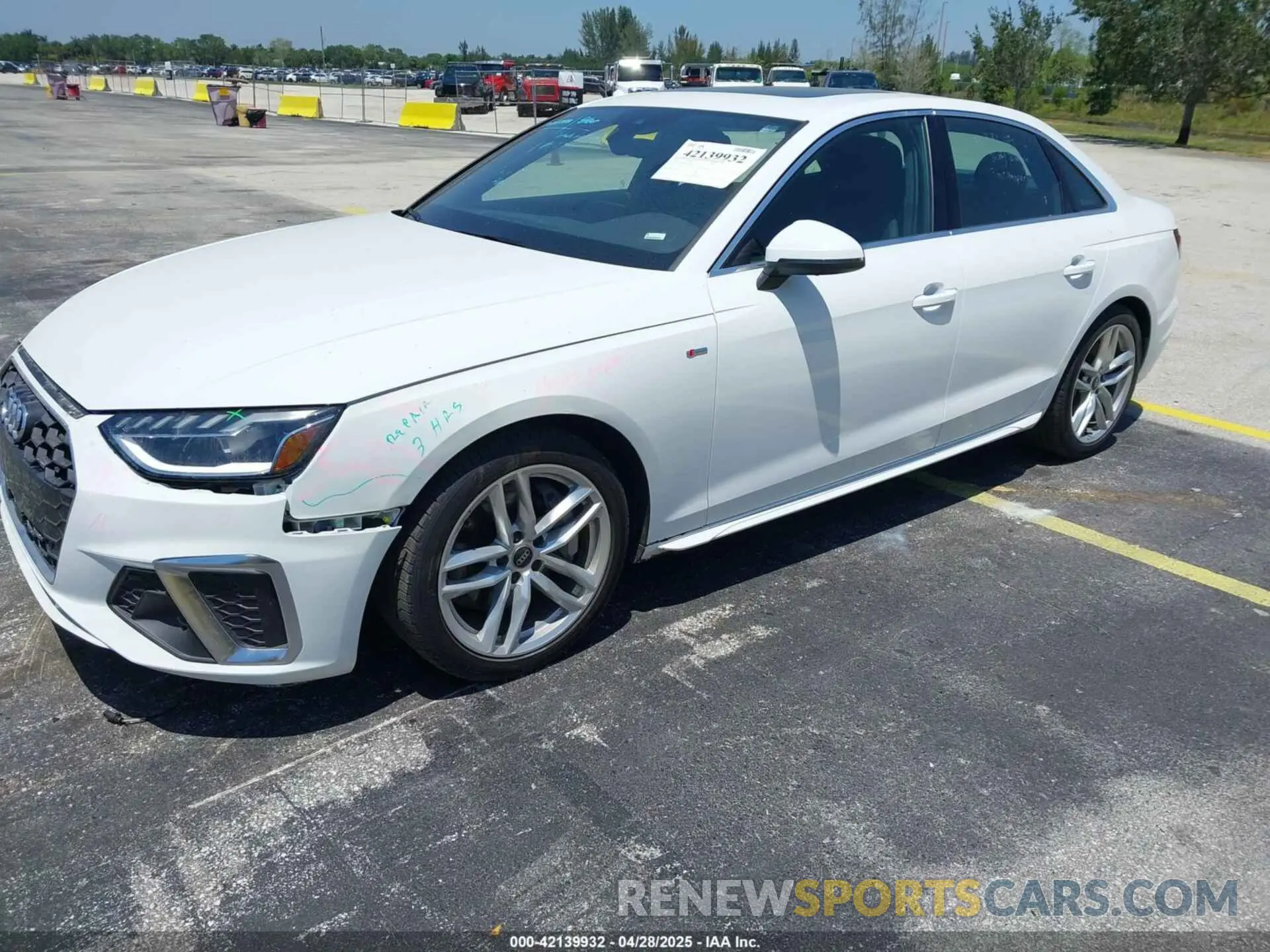 2 Photograph of a damaged car WAUEAAF45RN014377 AUDI A4 2024