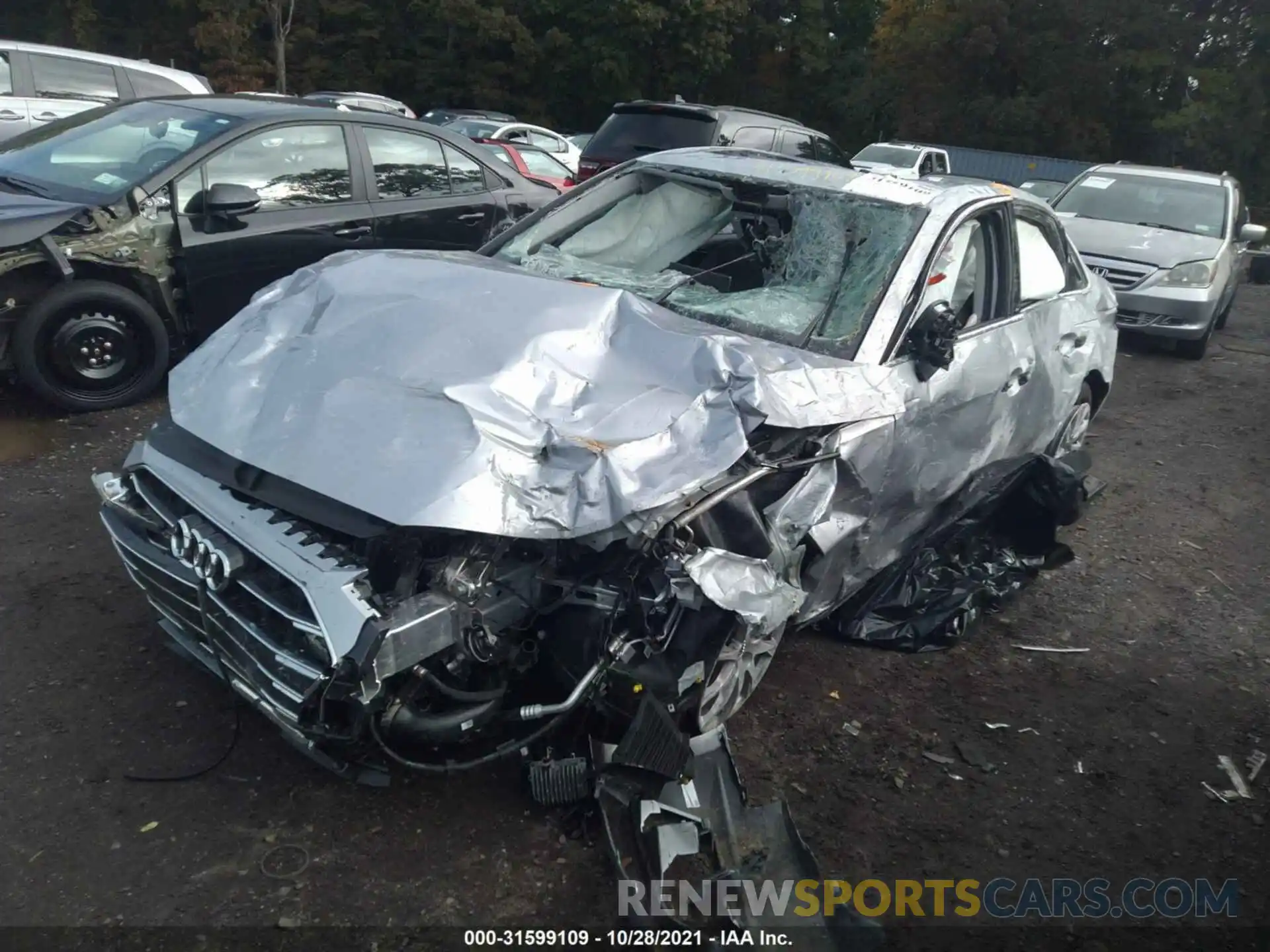 2 Photograph of a damaged car WAUABAF45MN004596 AUDI A4 SEDAN 2021