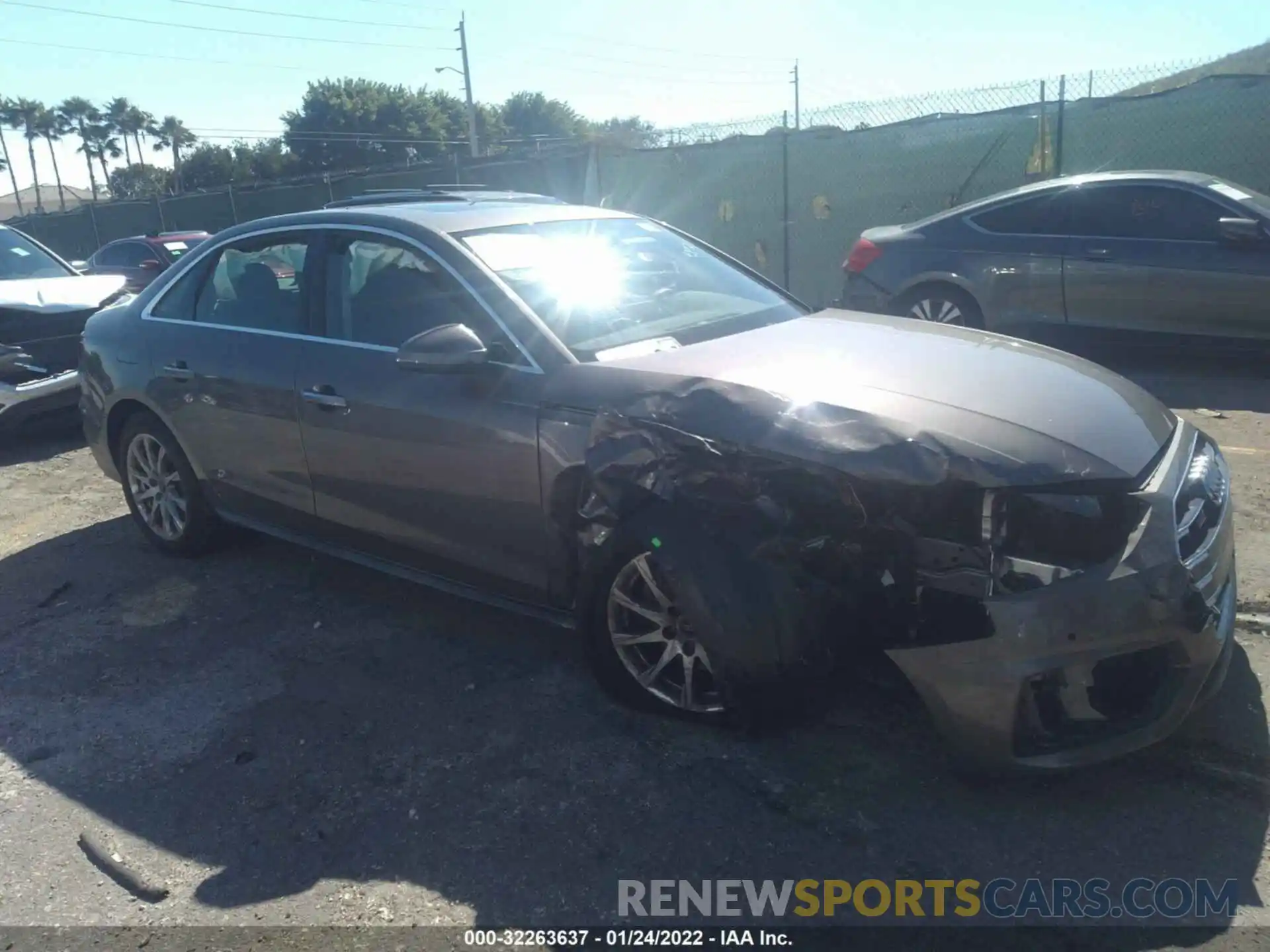 1 Photograph of a damaged car WAUABAF48MA054352 AUDI A4 SEDAN 2021