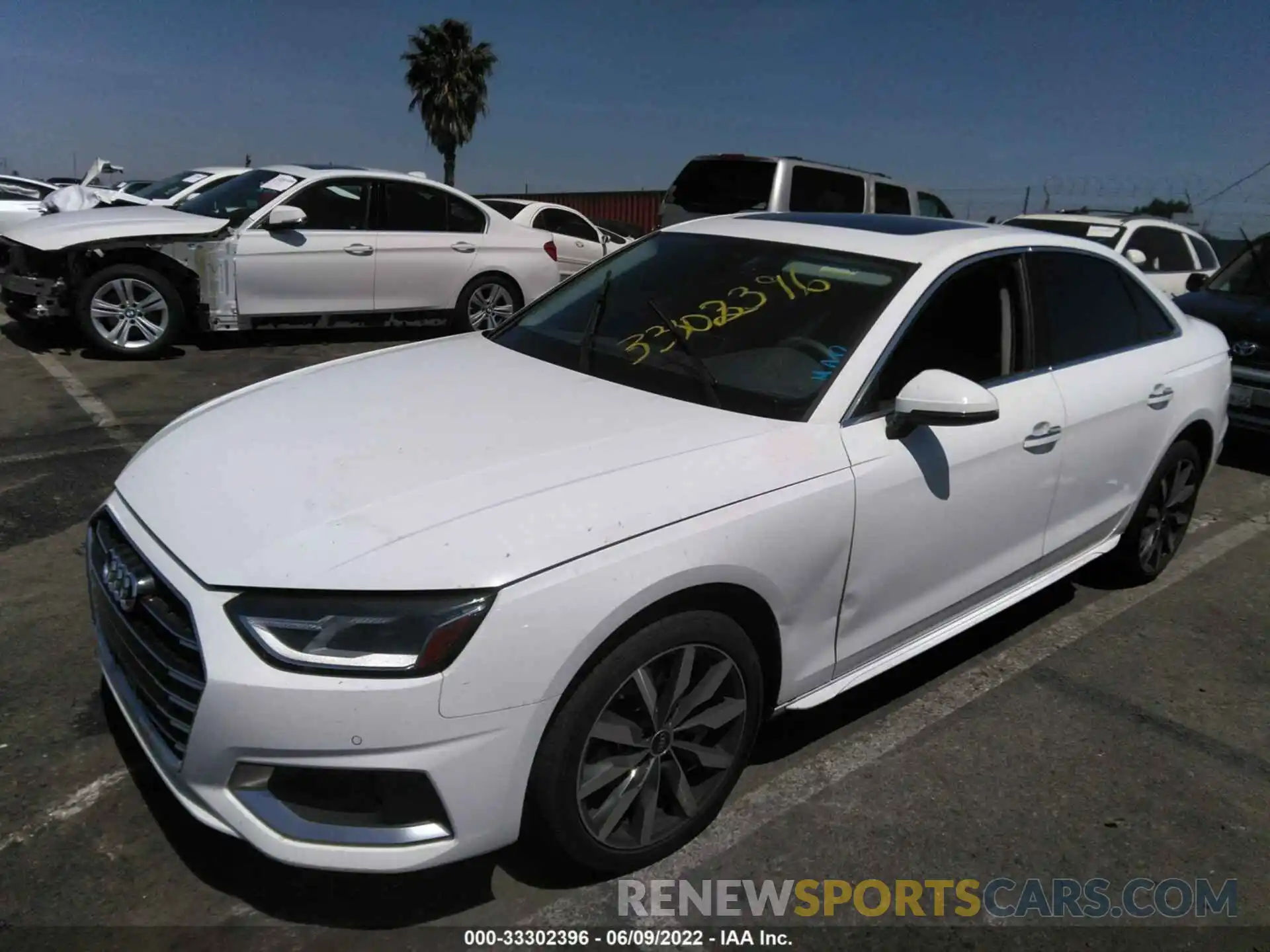 2 Photograph of a damaged car WAUABAF49MN010045 AUDI A4 SEDAN 2021