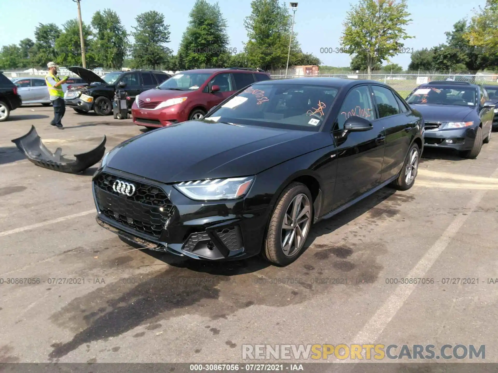 2 Photograph of a damaged car WAUEAAF4XMA031692 AUDI A4 SEDAN 2021