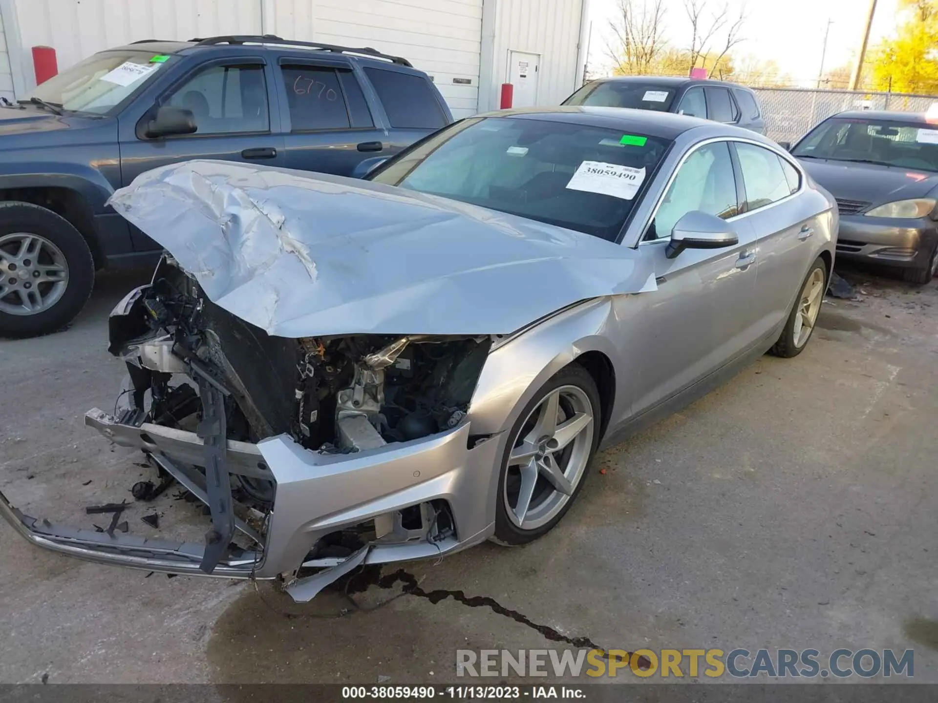 2 Photograph of a damaged car WAUENCF52JA136621 AUDI A5 2018