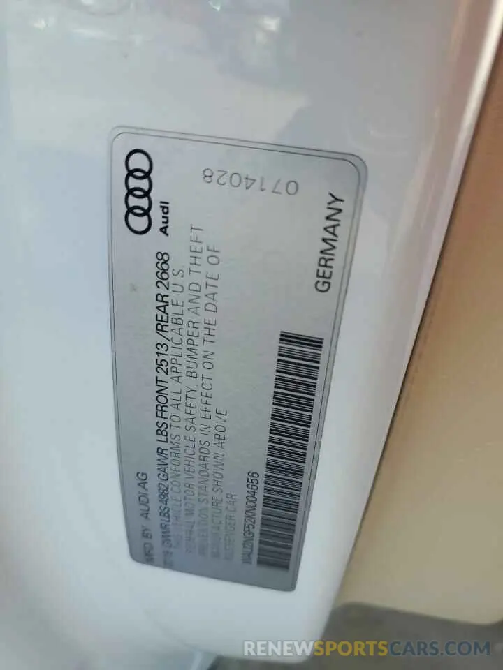 12 Photograph of a damaged car WAU2NGF52KN004656 AUDI A5 2019