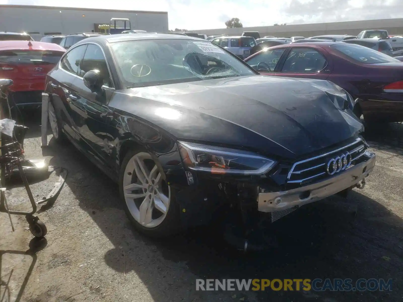 1 Photograph of a damaged car WAUANCF50KA063393 AUDI A5 2019