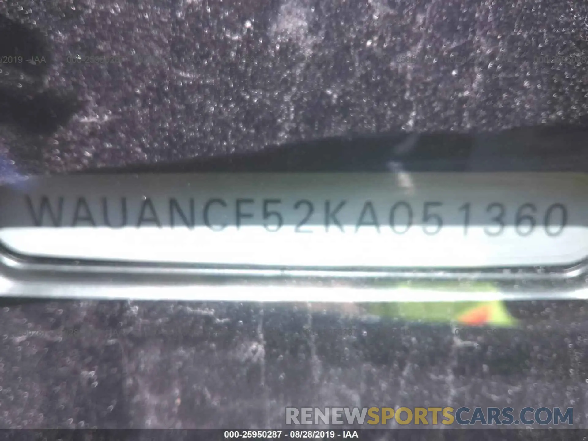 9 Photograph of a damaged car WAUANCF52KA051360 AUDI A5 2019
