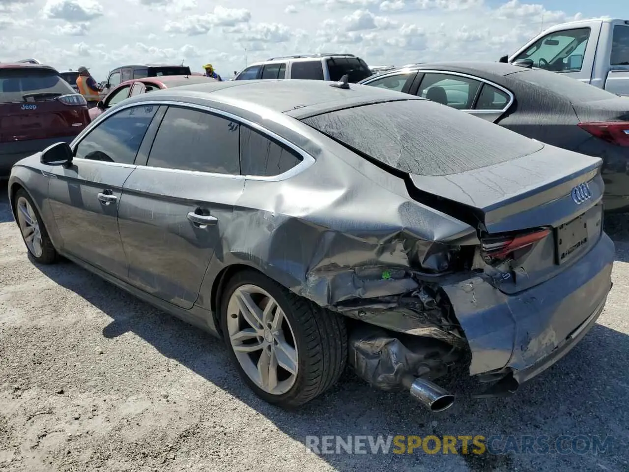 2 Photograph of a damaged car WAUANCF53KA062822 AUDI A5 2019