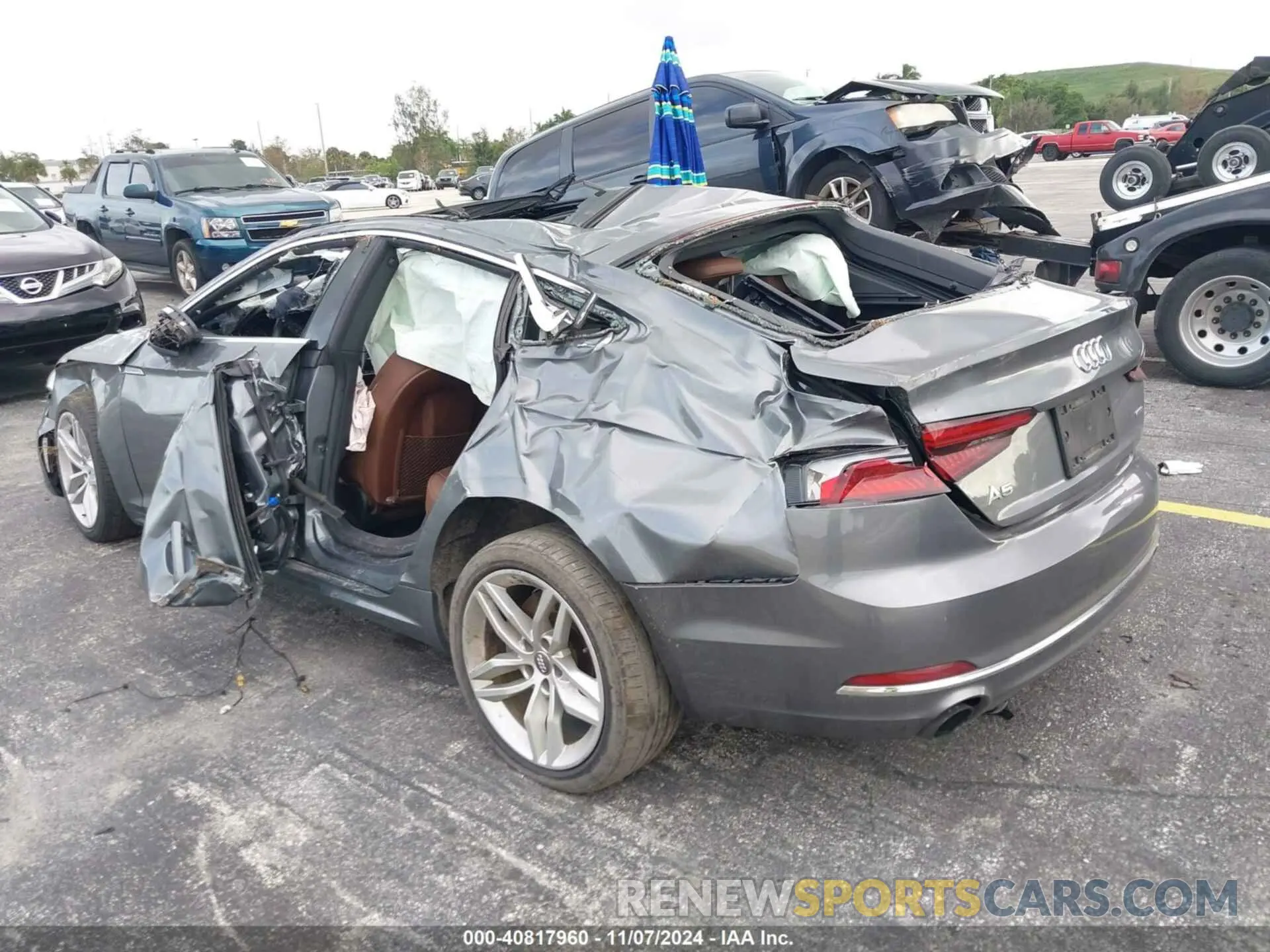 3 Photograph of a damaged car WAUANCF54KA076681 AUDI A5 2019