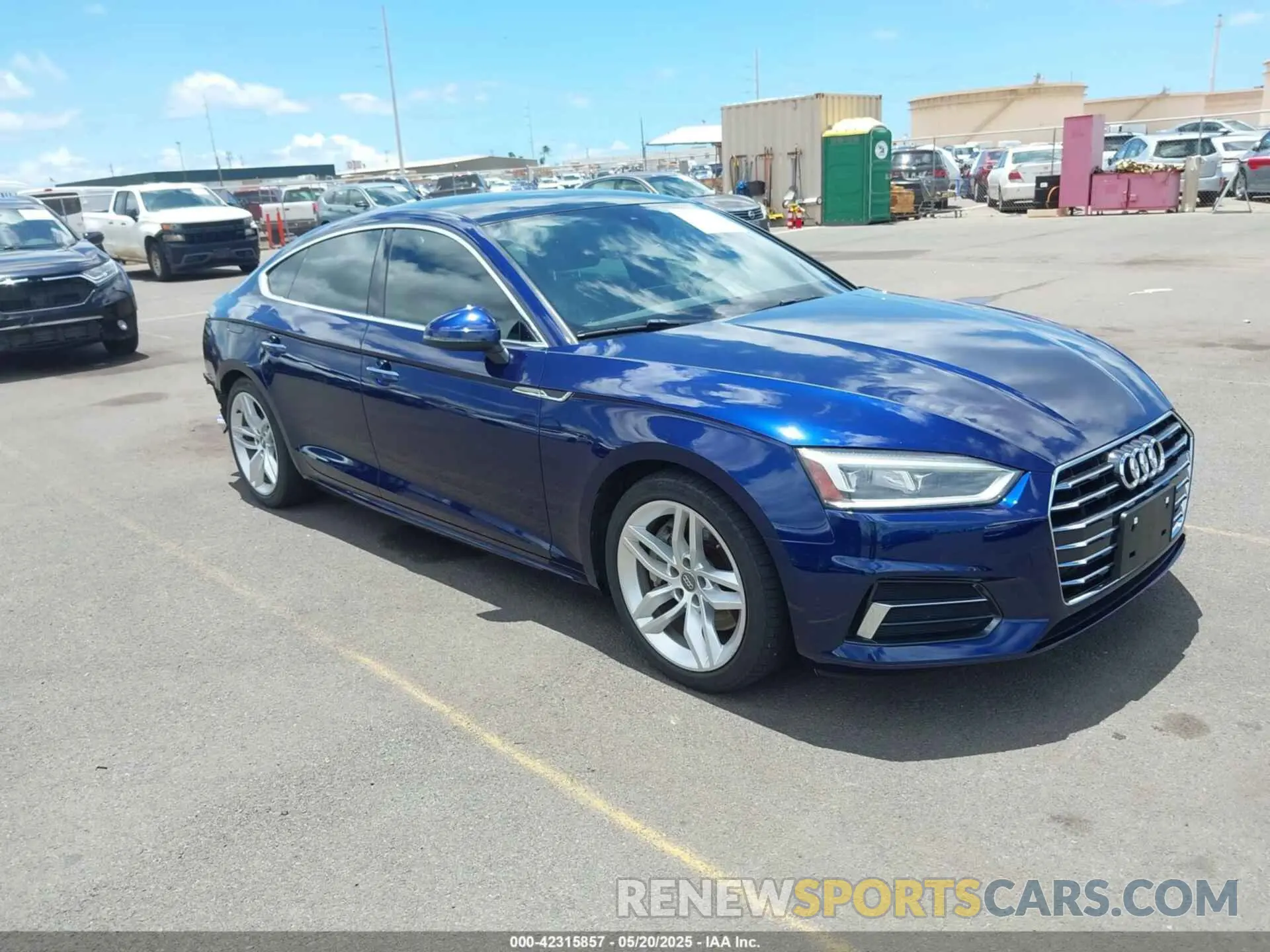 1 Photograph of a damaged car WAUANCF54KA080147 AUDI A5 2019