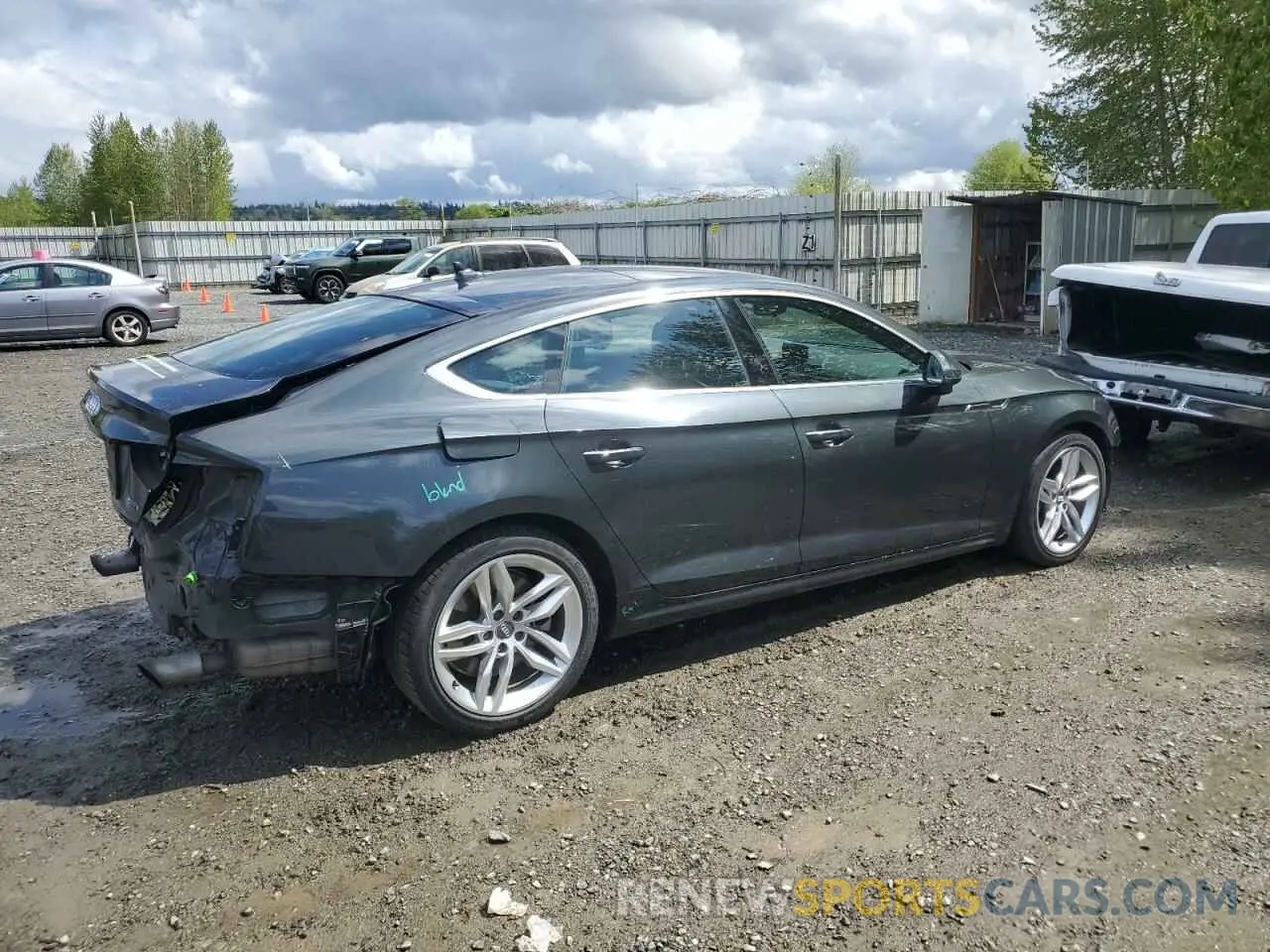 3 Photograph of a damaged car WAUANCF55KA084224 AUDI A5 2019